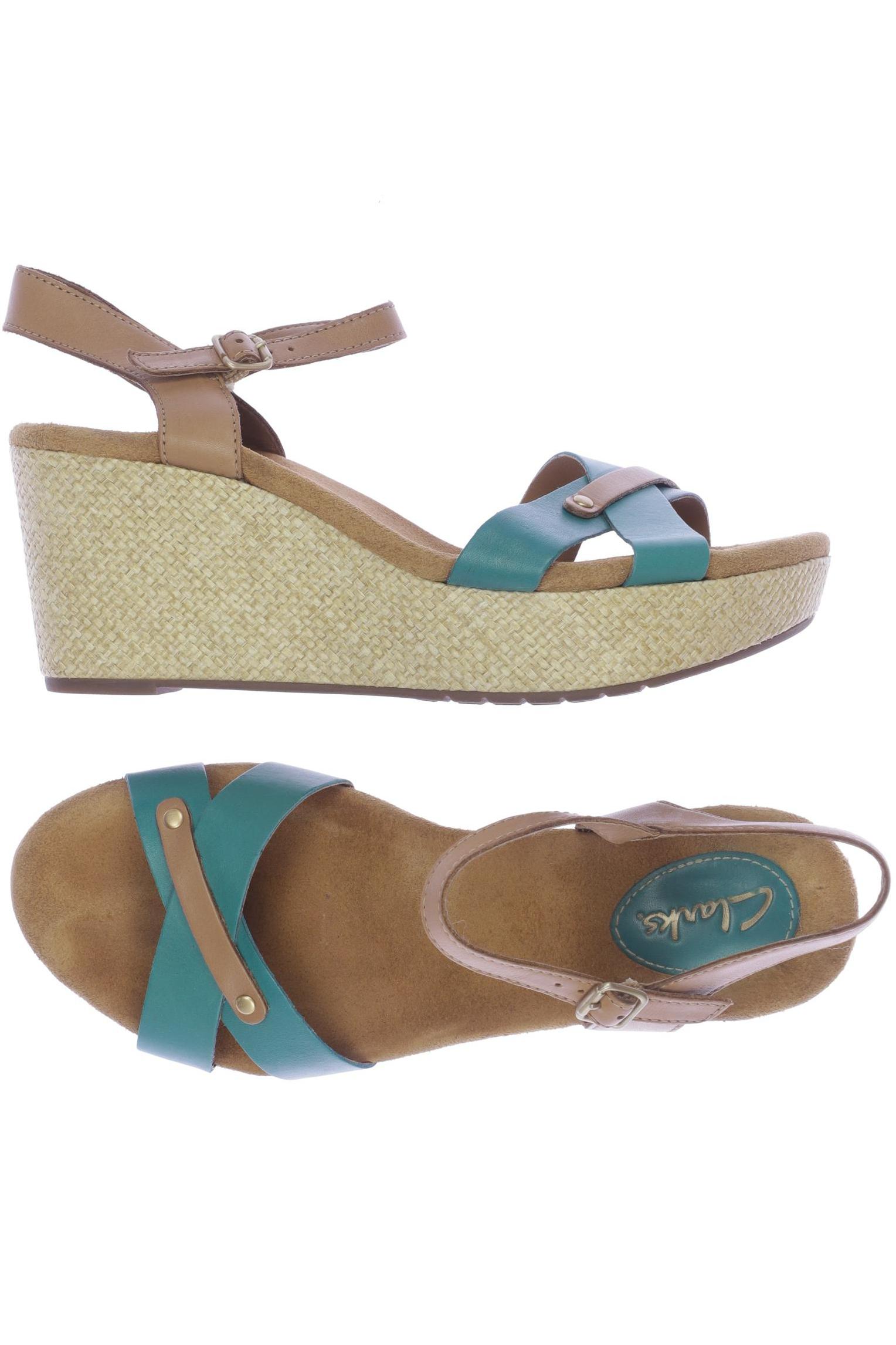 

Clarks Damen Sandale, türkis, Gr. 6