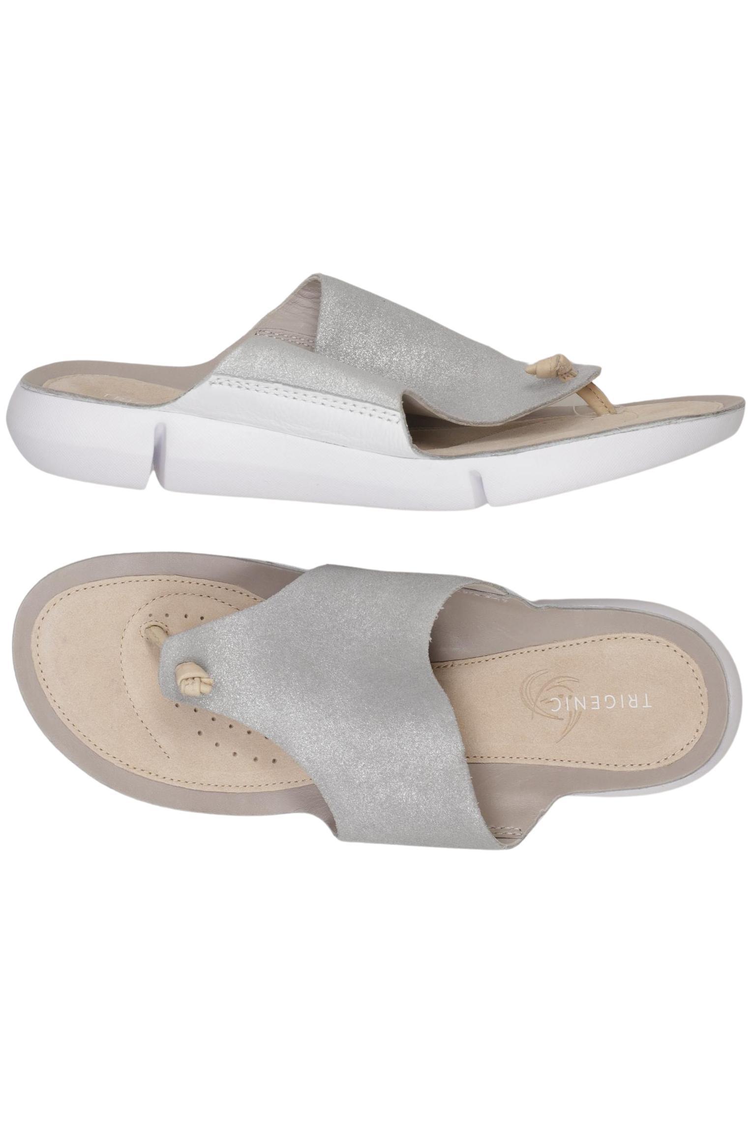 

Clarks Damen Sandale, silber, Gr. 41.5