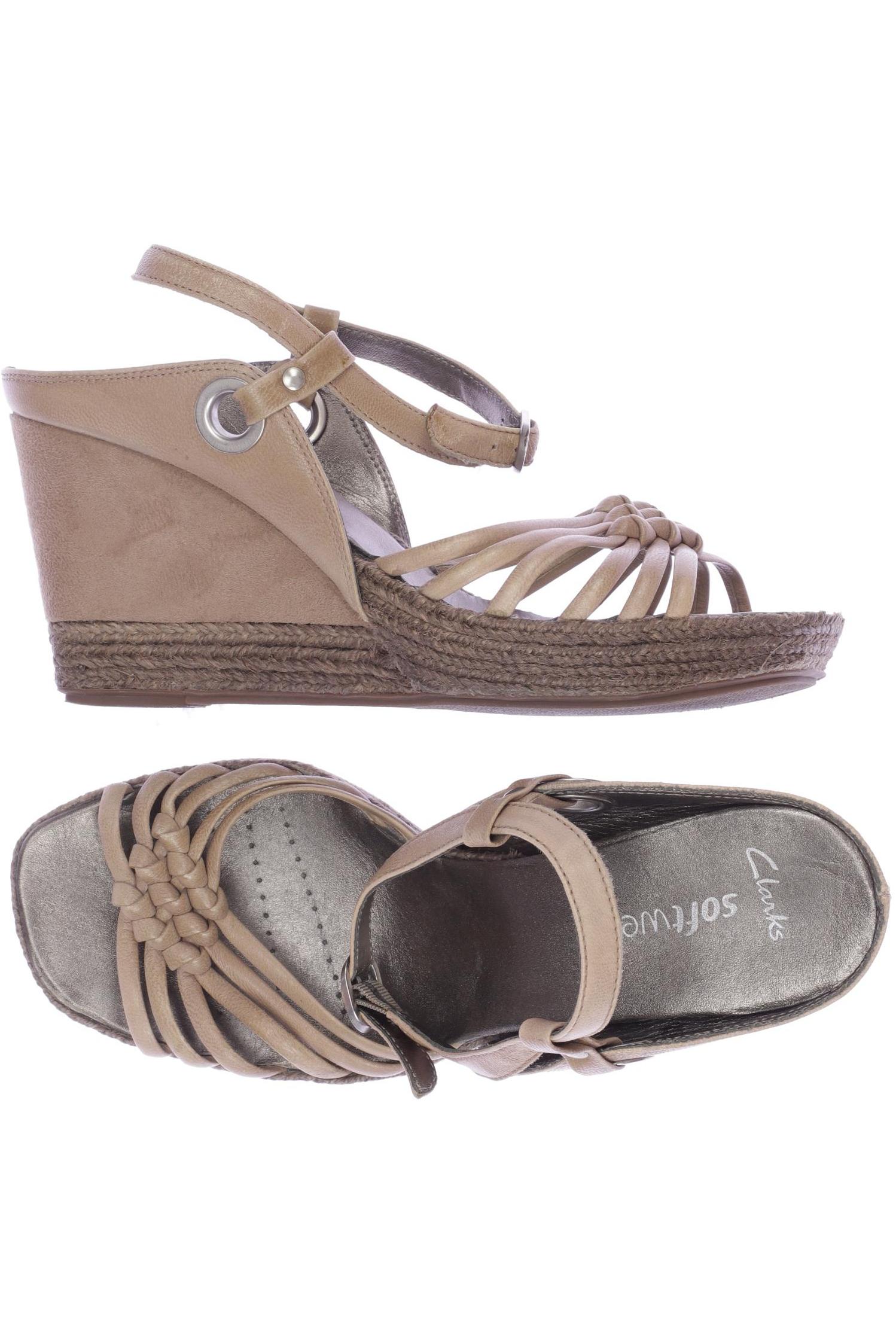 

Clarks Damen Sandale, beige, Gr. 6