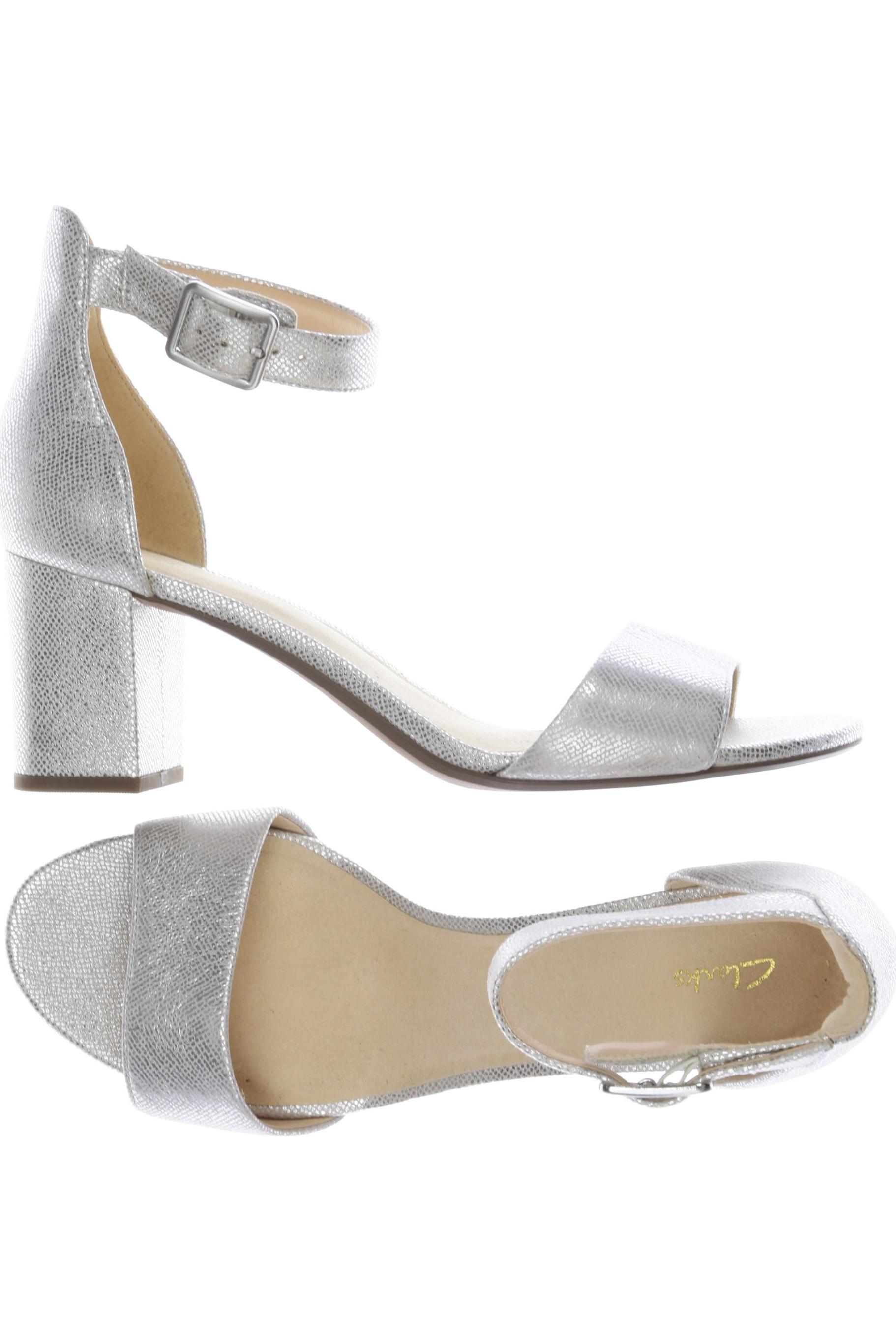 

Clarks Damen Sandale, silber, Gr. 41