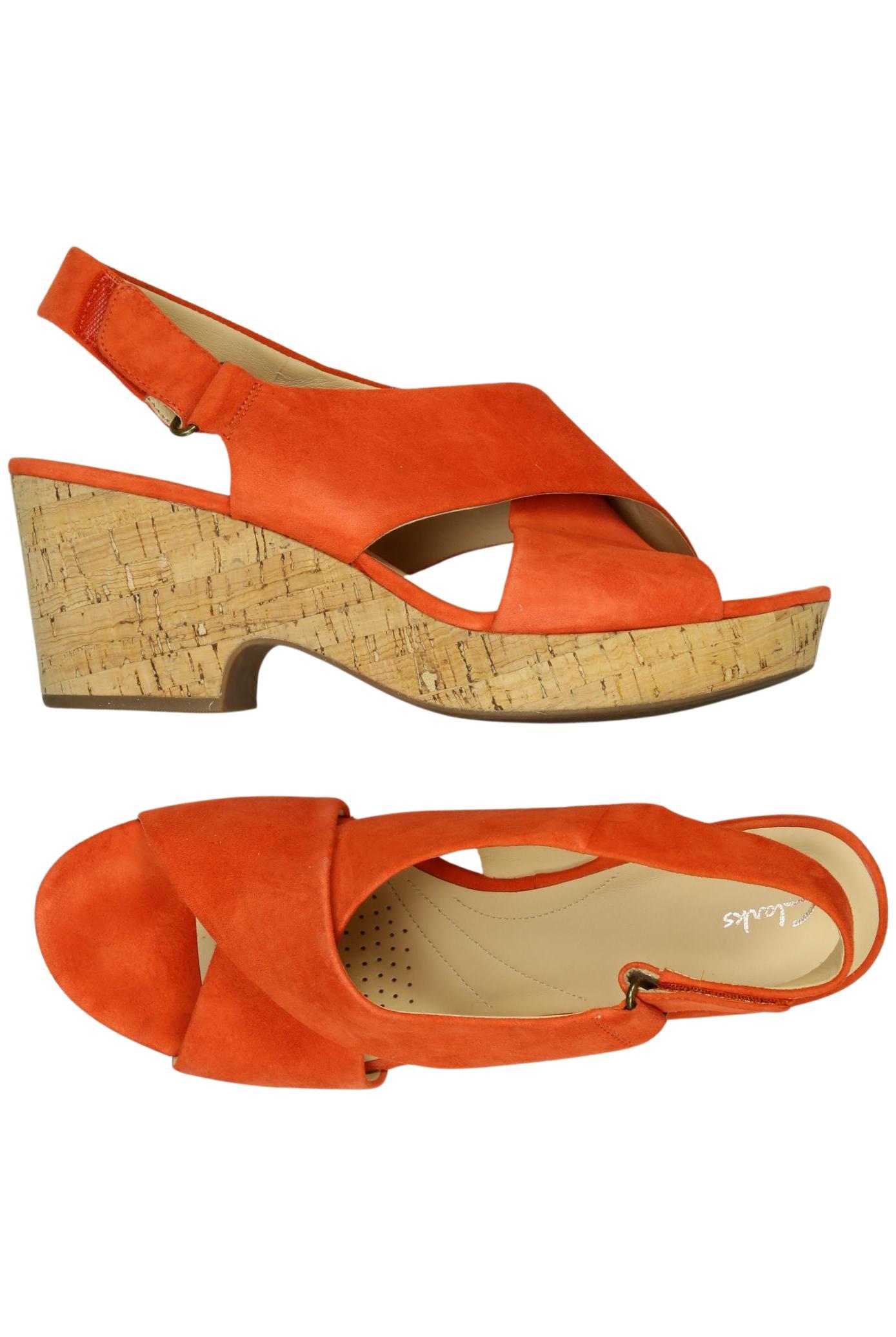 

Clarks Damen Sandale, orange, Gr. 43