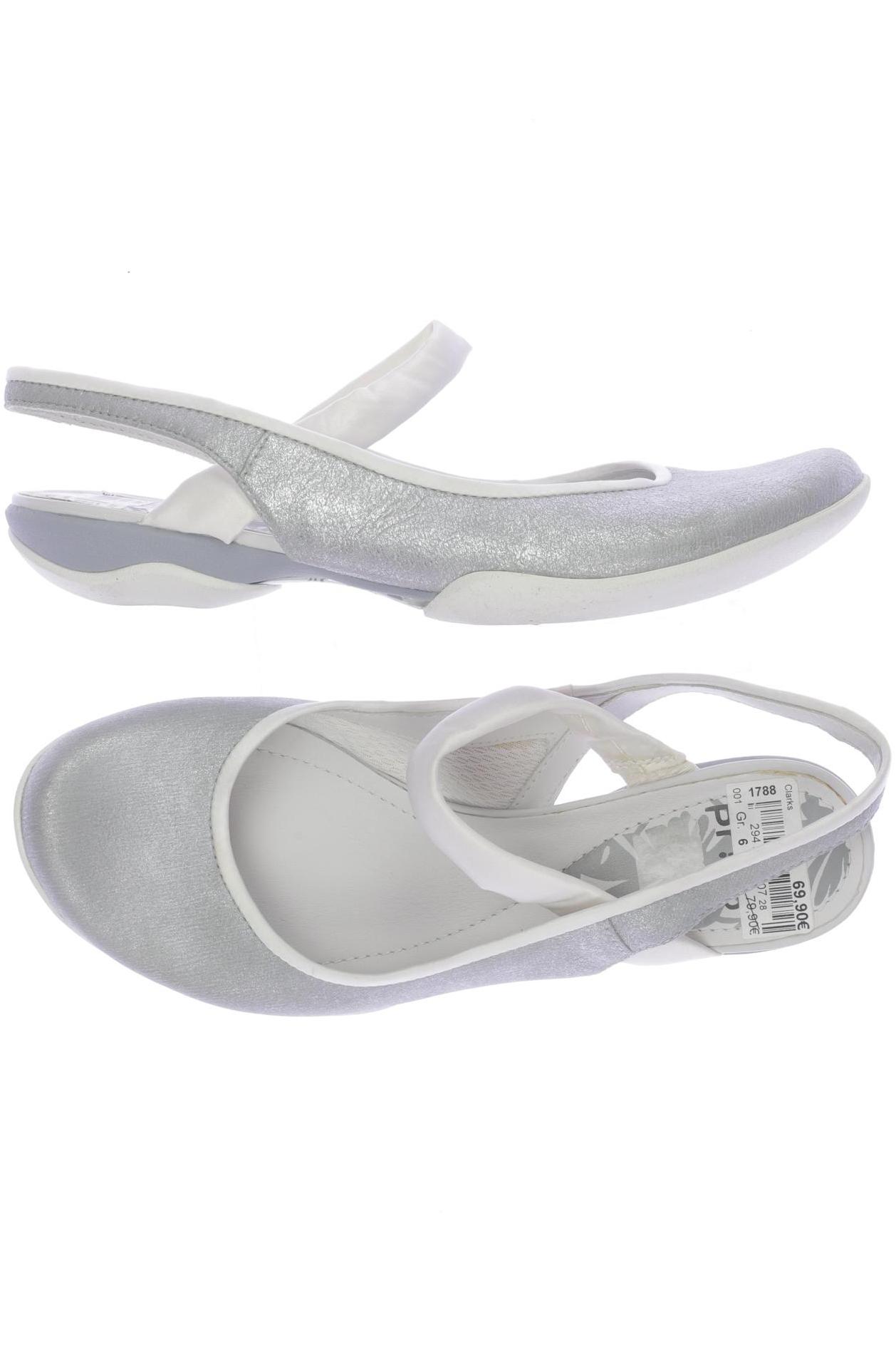 

Clarks Damen Sandale, silber, Gr. 6