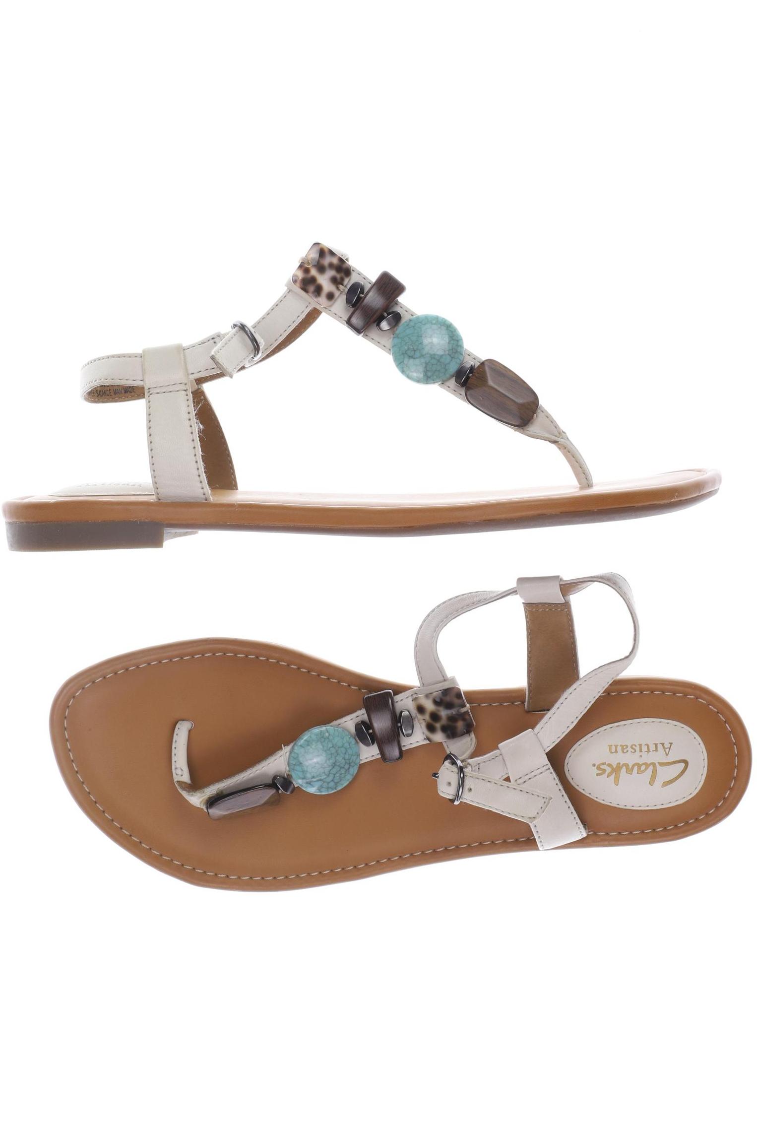 

Clarks Damen Sandale, cremeweiß, Gr. 9.5