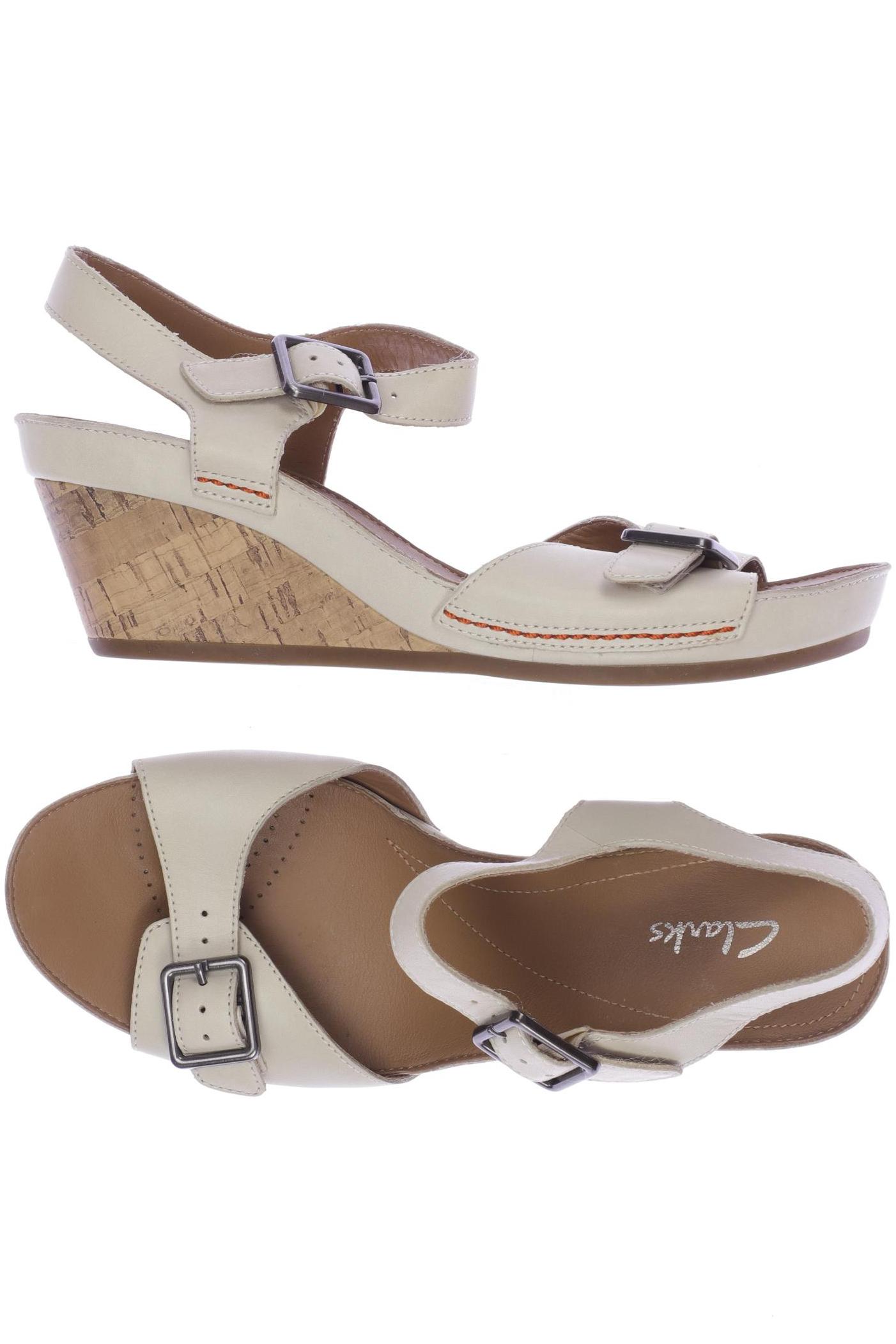 

Clarks Damen Sandale, cremeweiß, Gr. 5.5