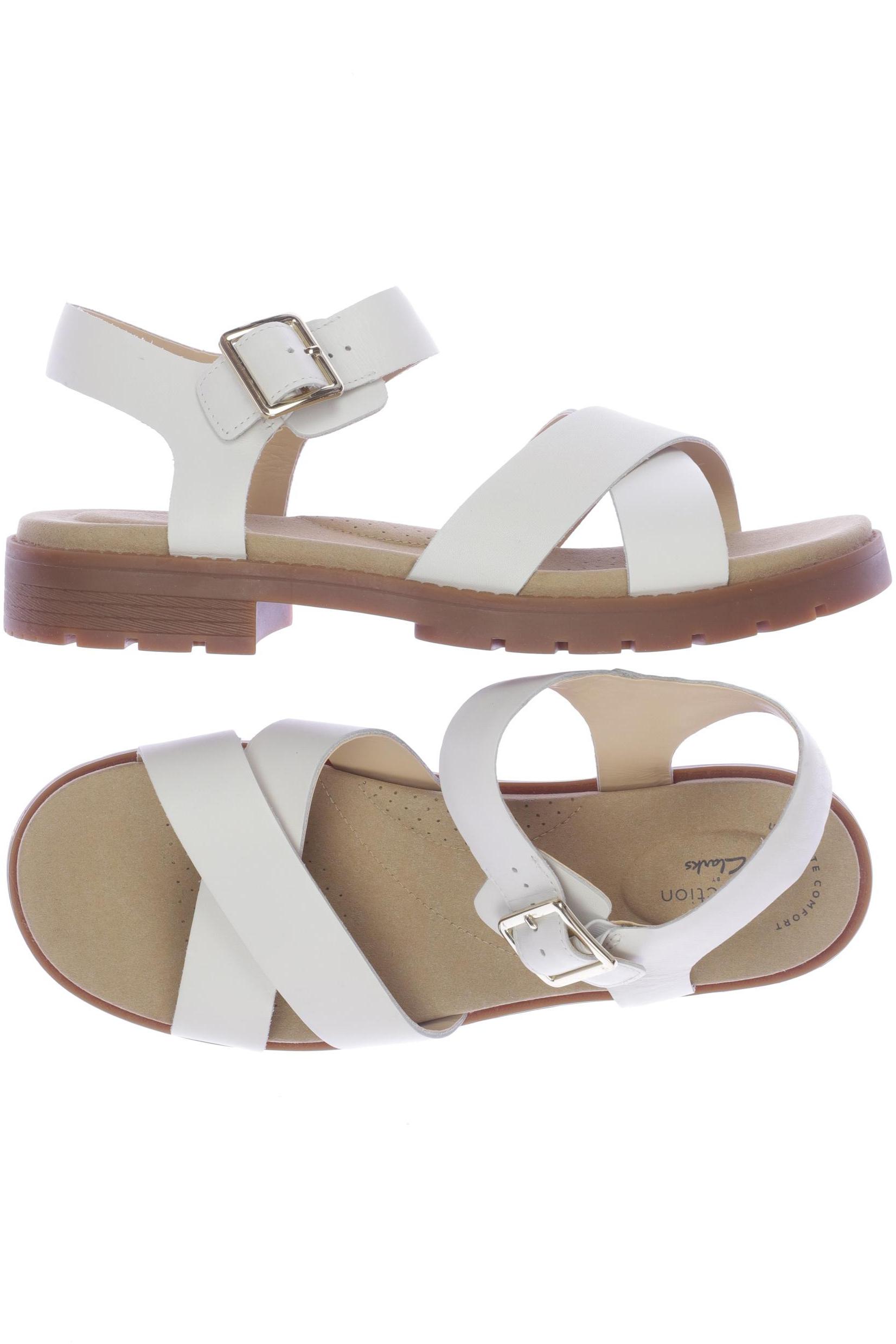 

Clarks Damen Sandale, weiß, Gr. 42