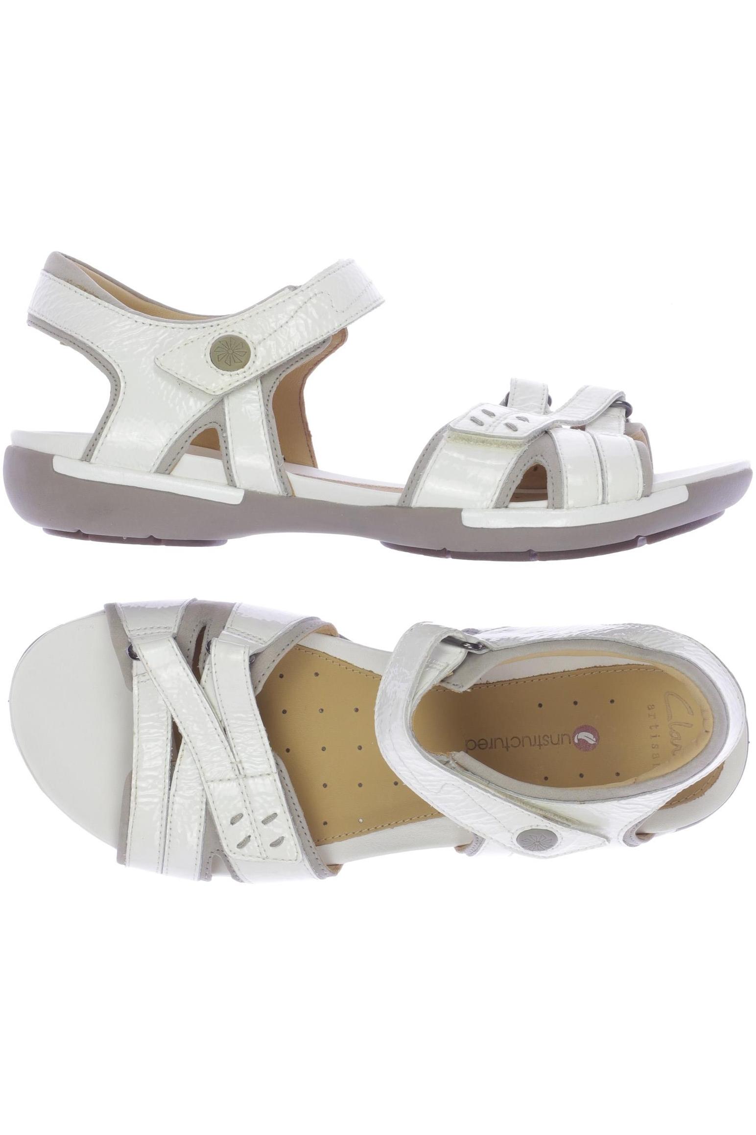 

Clarks Damen Sandale, weiß, Gr. 6.5