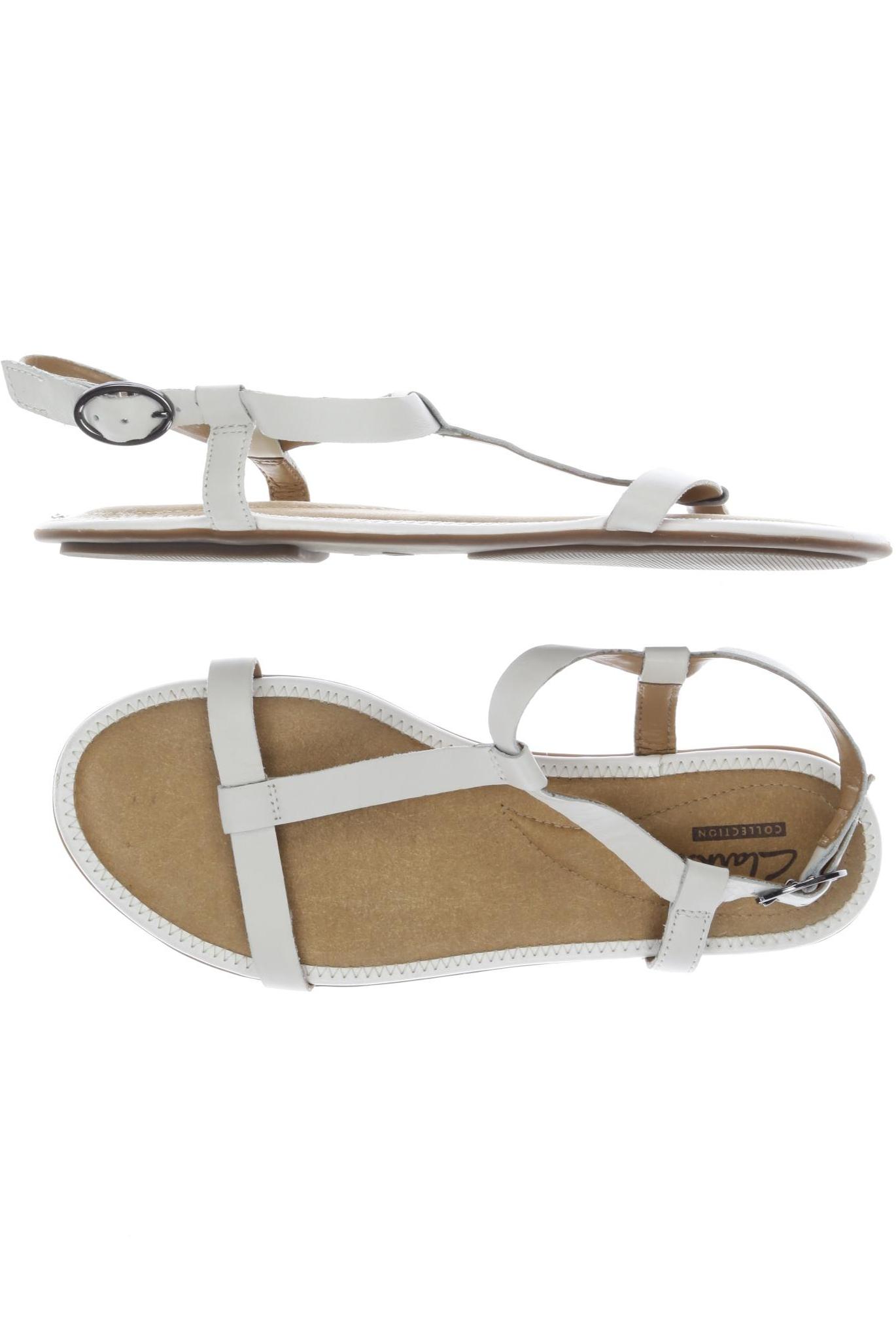 

Clarks Damen Sandale, weiß, Gr. 39.5