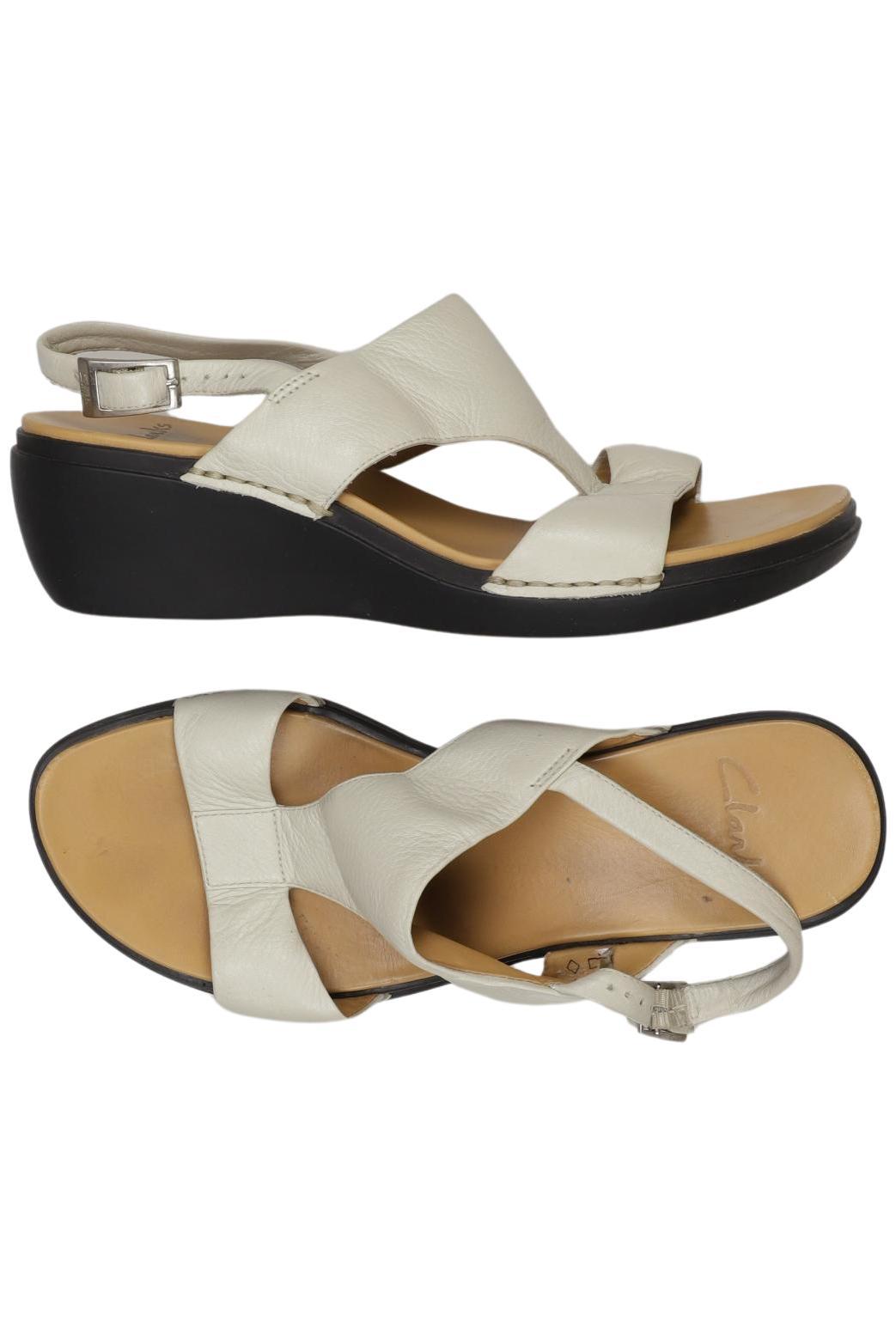 

Clarks Damen Sandale, cremeweiß, Gr. 5