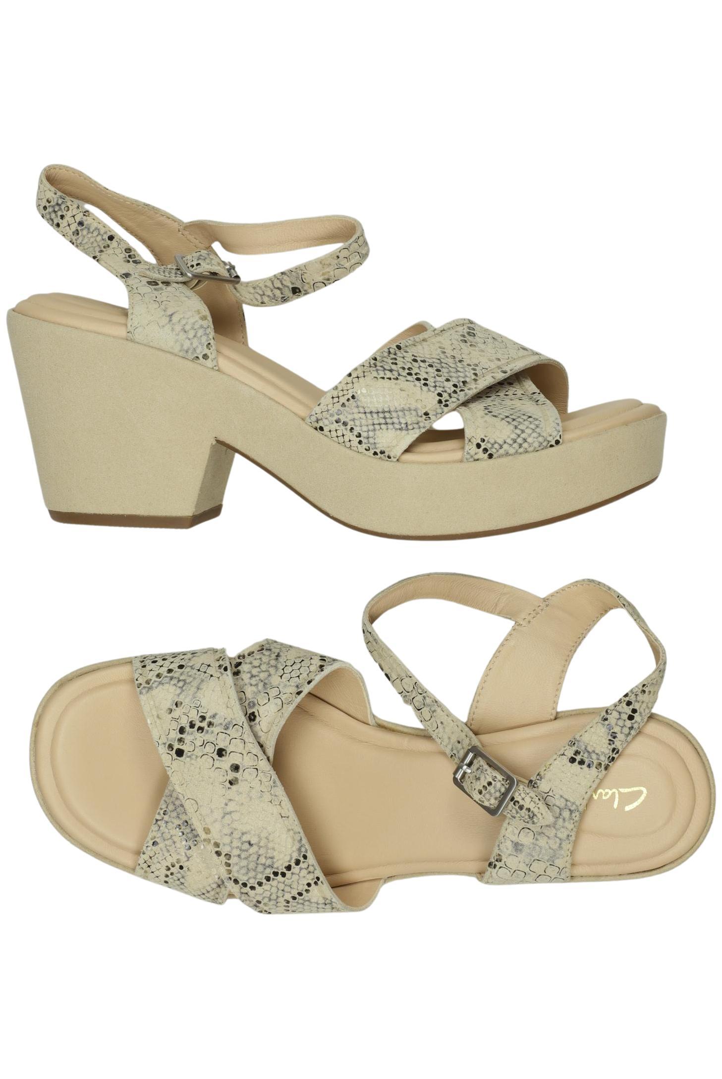 

Clarks Damen Sandale, beige, Gr. 40