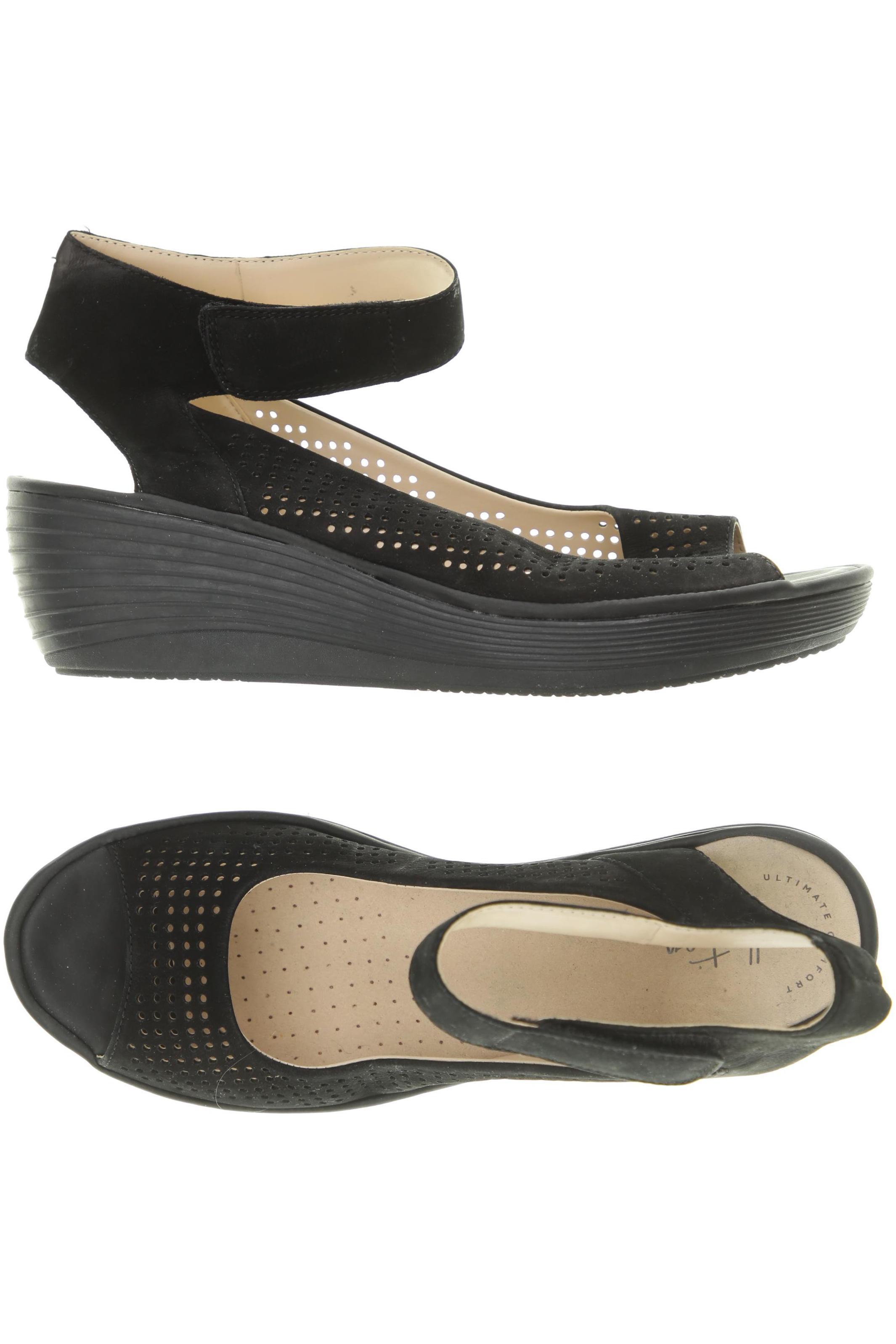 

Clarks Damen Sandale, schwarz, Gr. 44