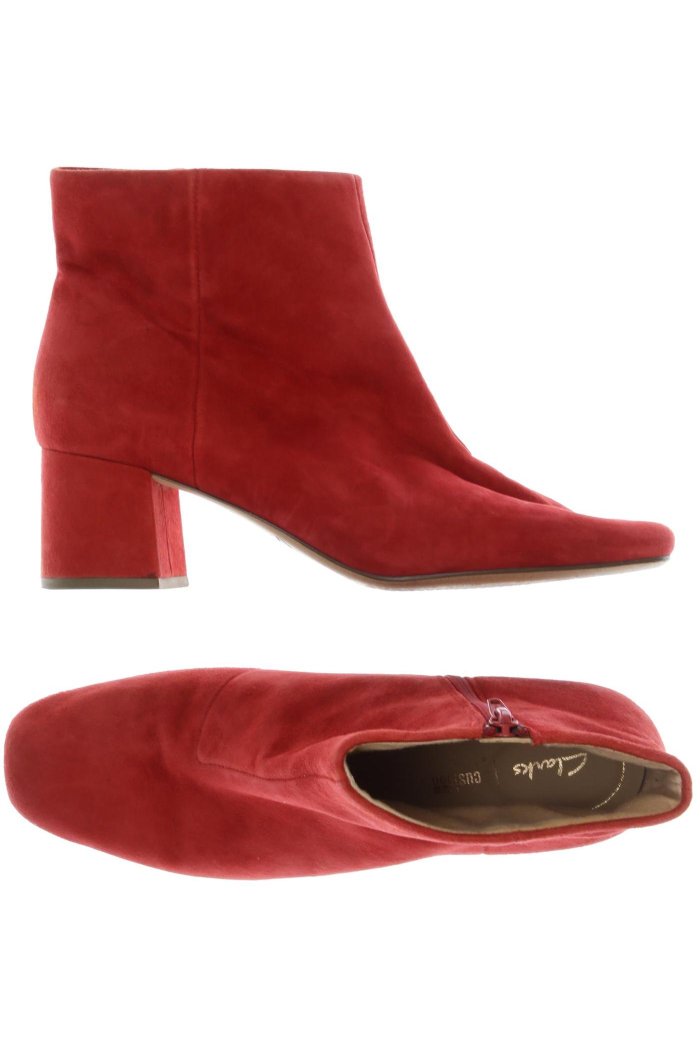 

Clarks Damen Stiefelette, rot, Gr. 39.5