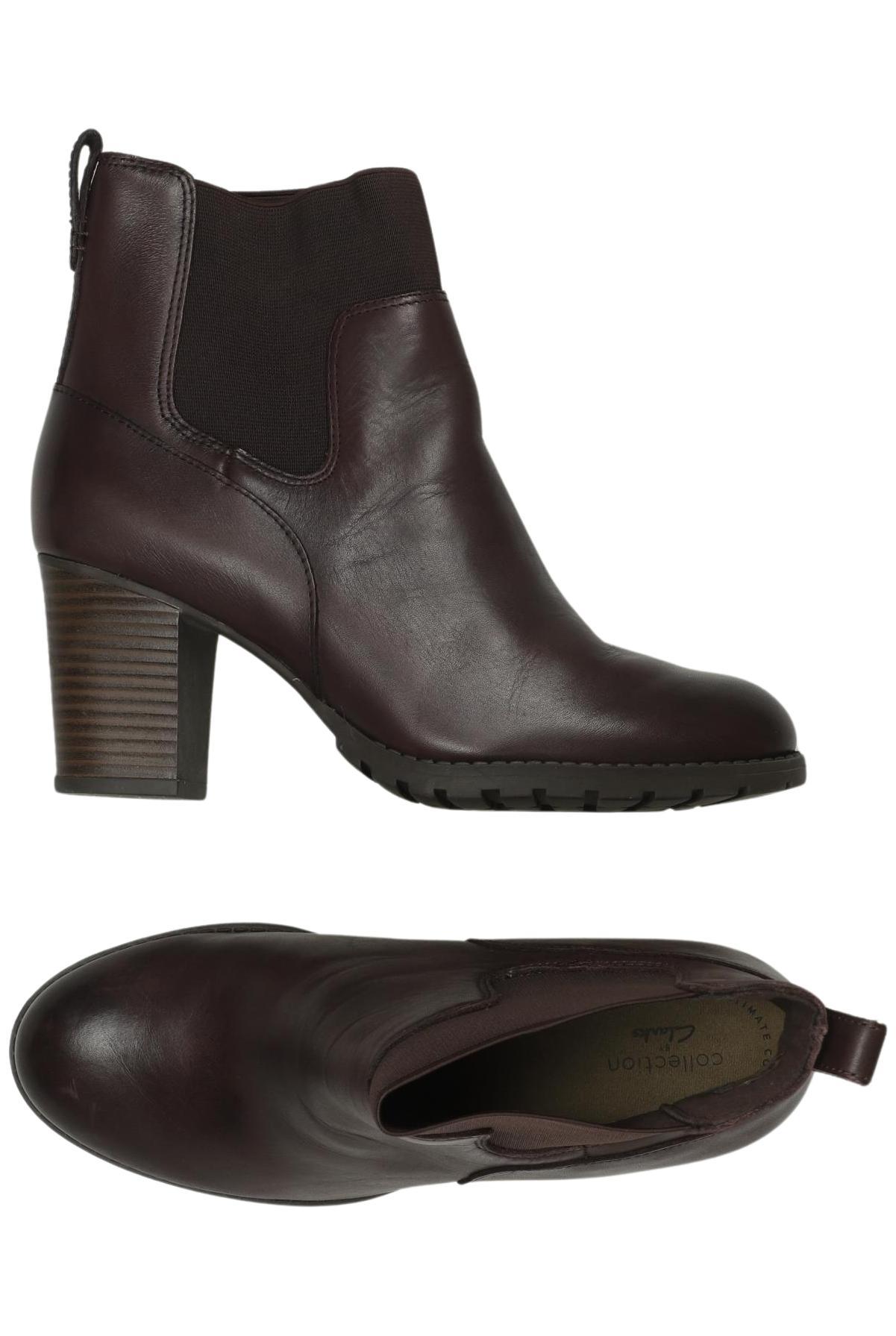

Clarks Damen Stiefelette, bordeaux, Gr. 38