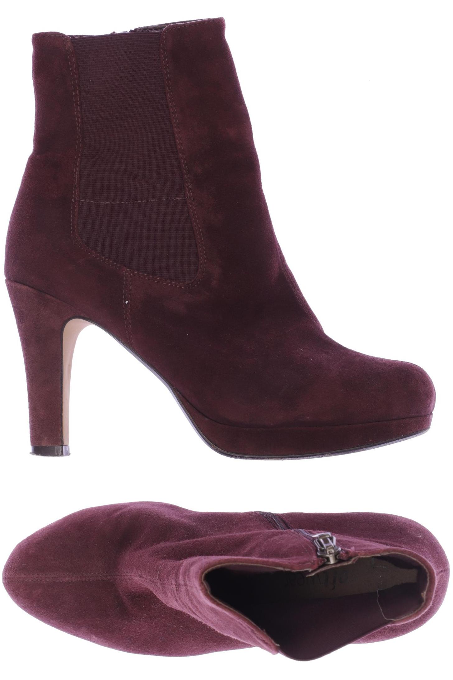 

Clarks Damen Stiefelette, bordeaux, Gr. 5