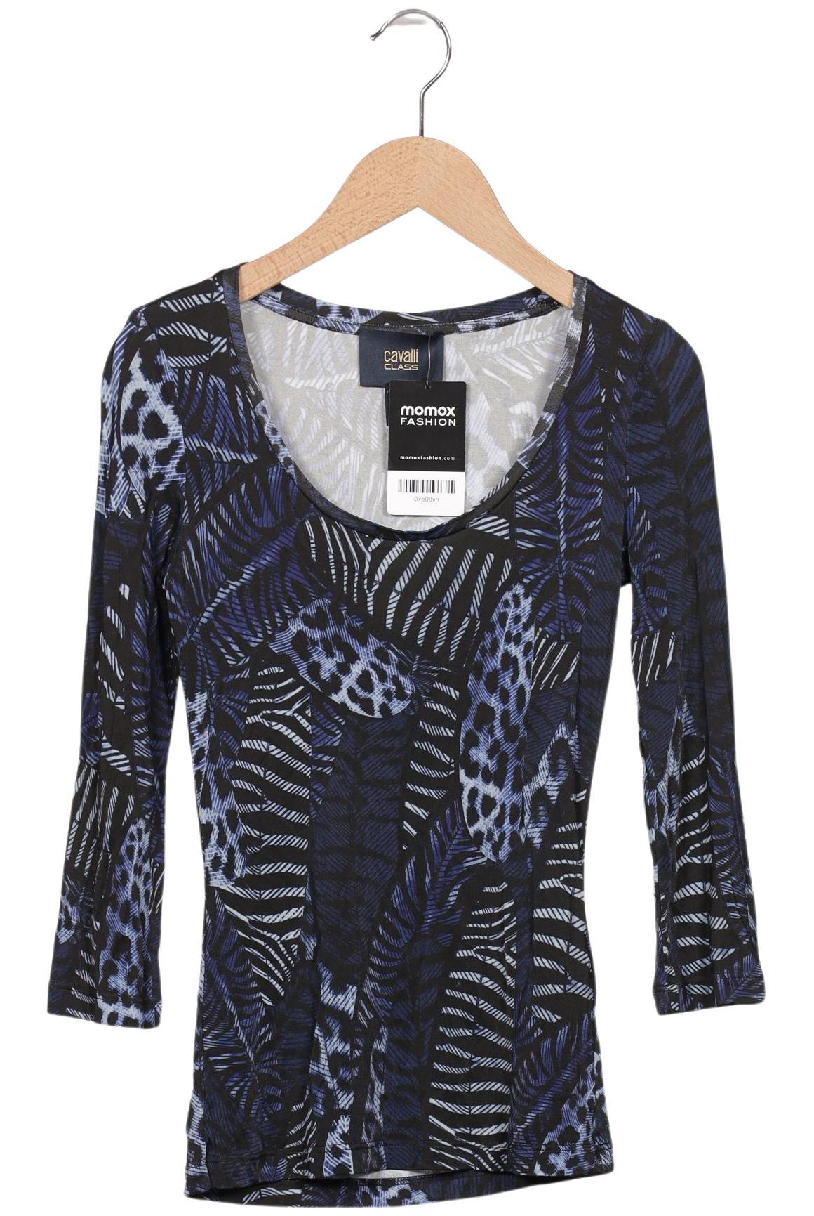 

Class Roberto Cavalli Damen Langarmshirt, marineblau, Gr. 34