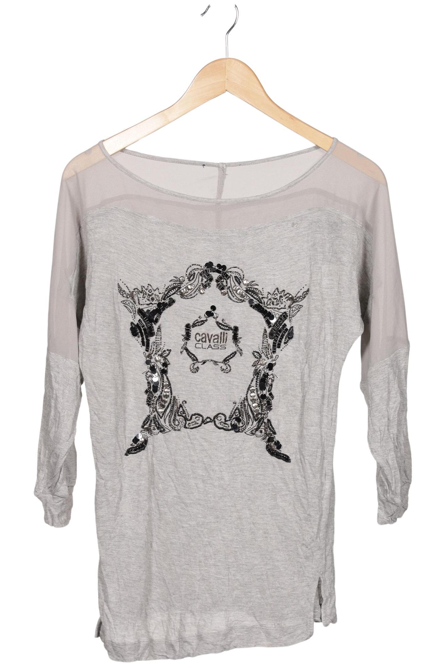 

Class Roberto Cavalli Damen Langarmshirt, grau, Gr. 38