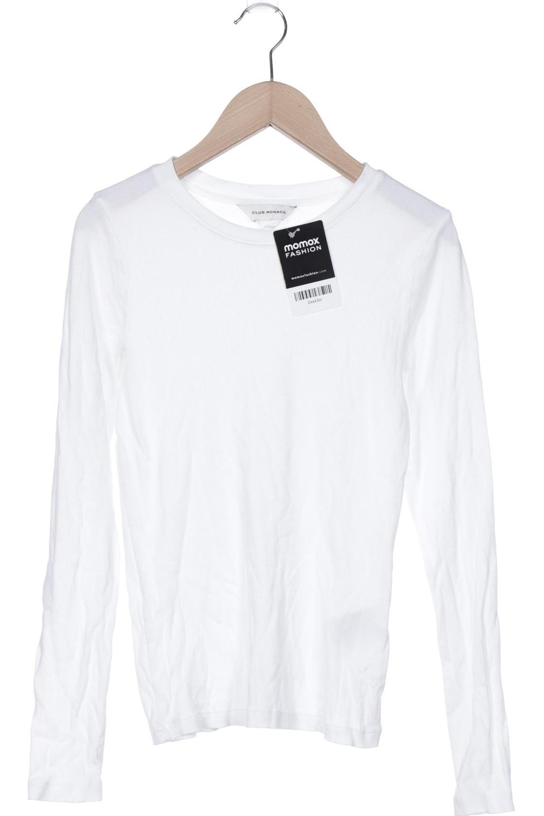 

Club Monaco Damen Langarmshirt, weiß, Gr. 36