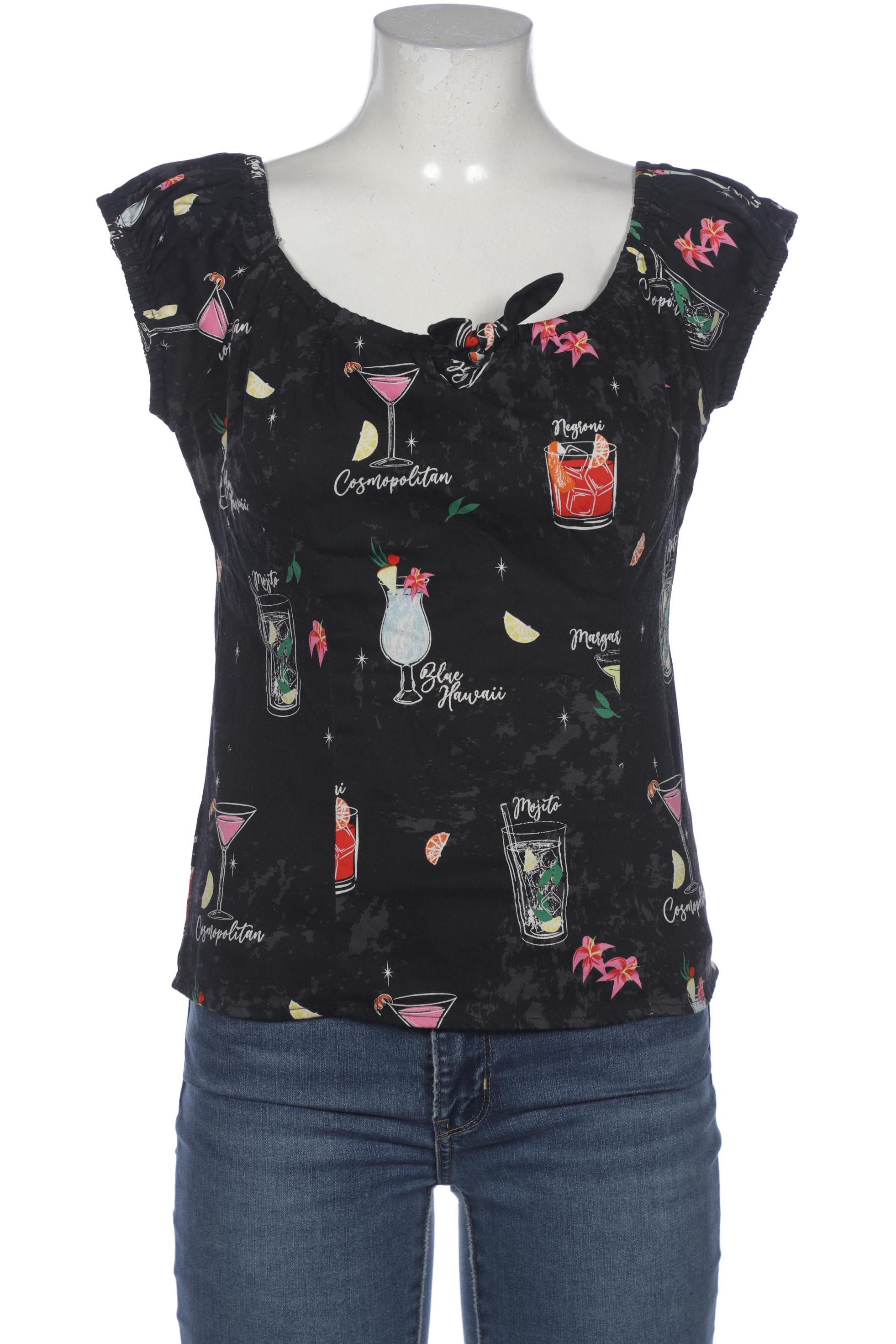 

Collectif Damen Bluse, schwarz, Gr. 14