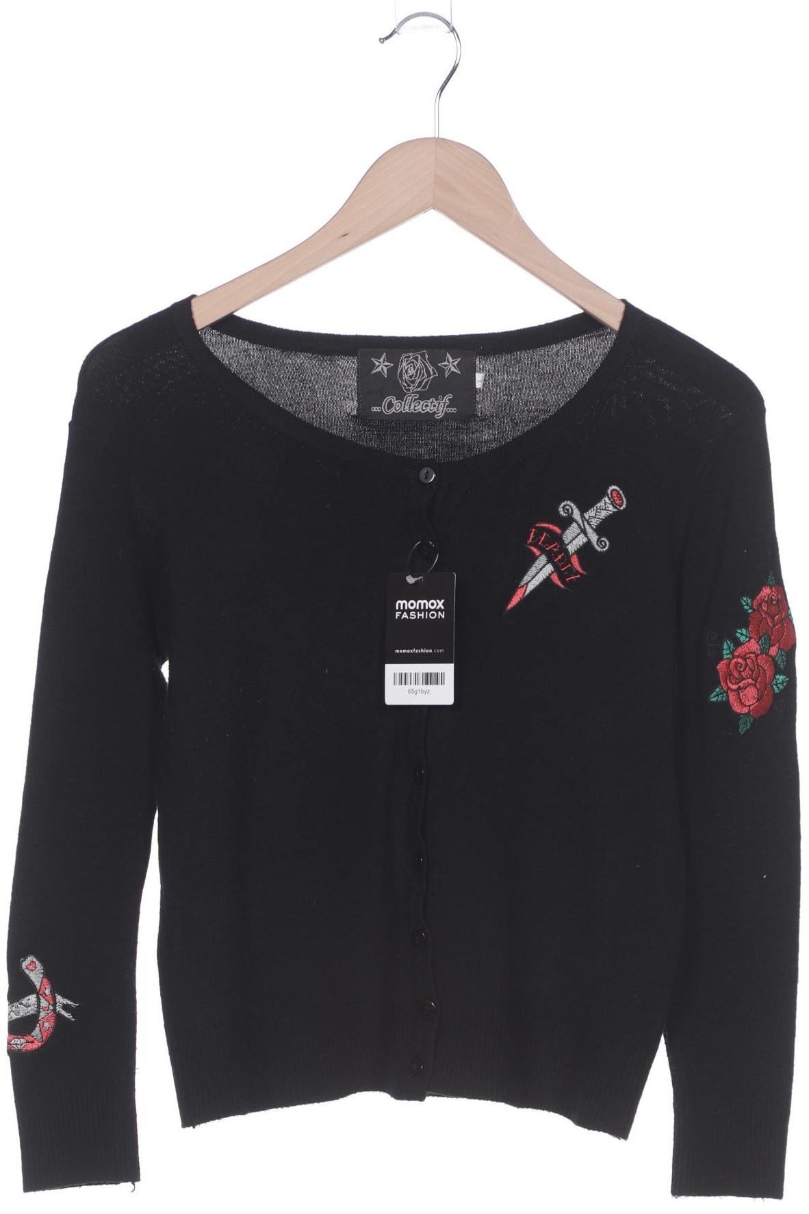 

Collectif Damen Strickjacke, schwarz, Gr. 42