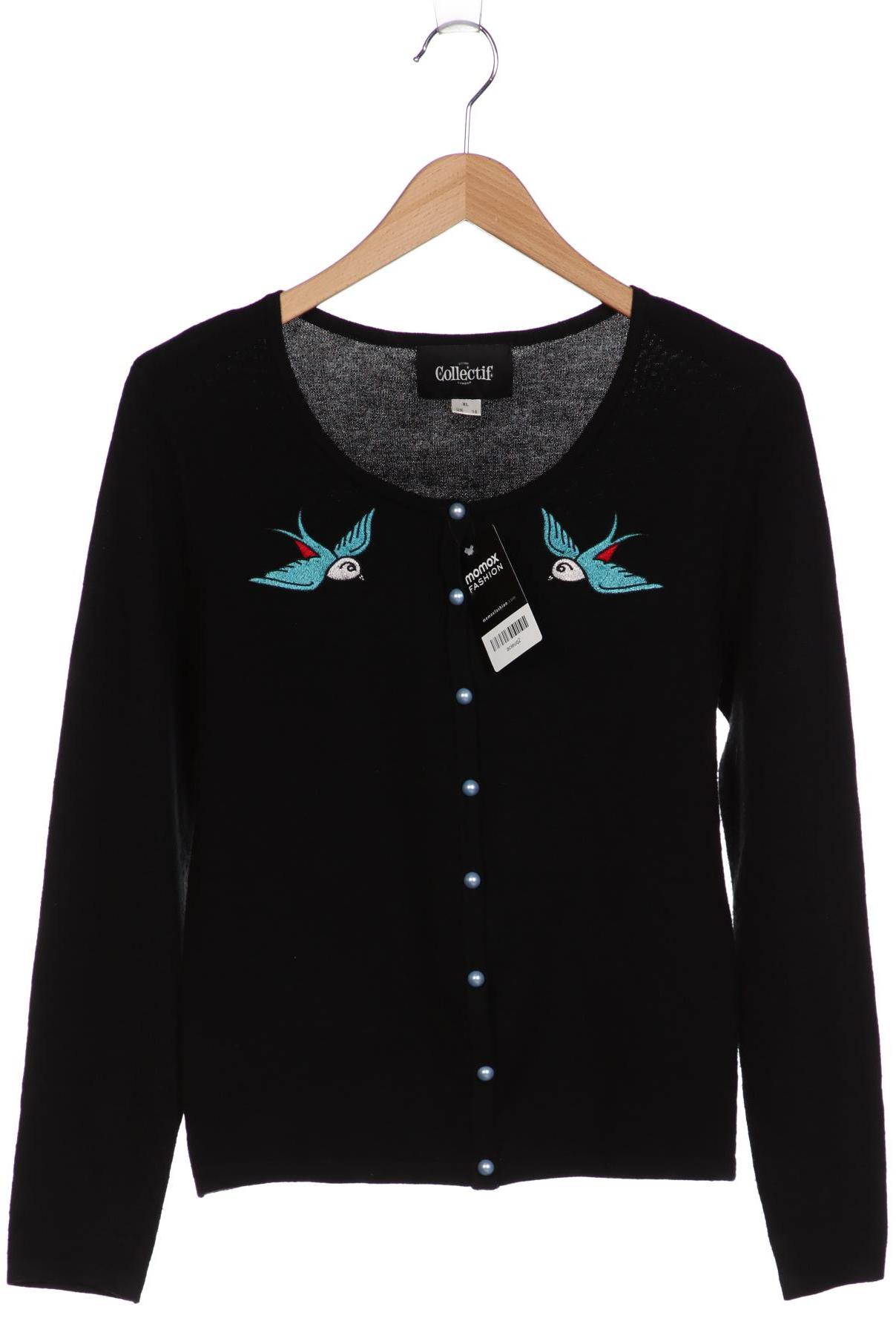 

Collectif Damen Strickjacke, schwarz
