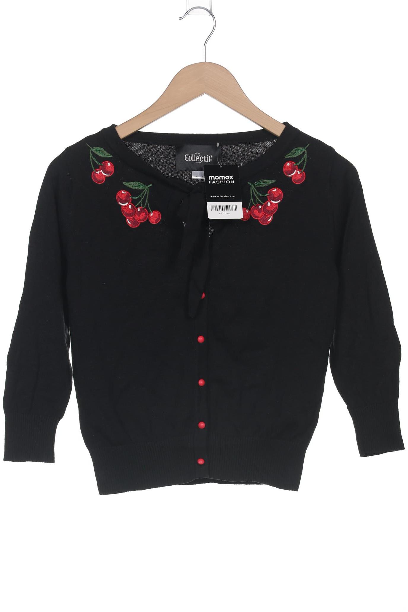 

Collectif Damen Strickjacke, schwarz