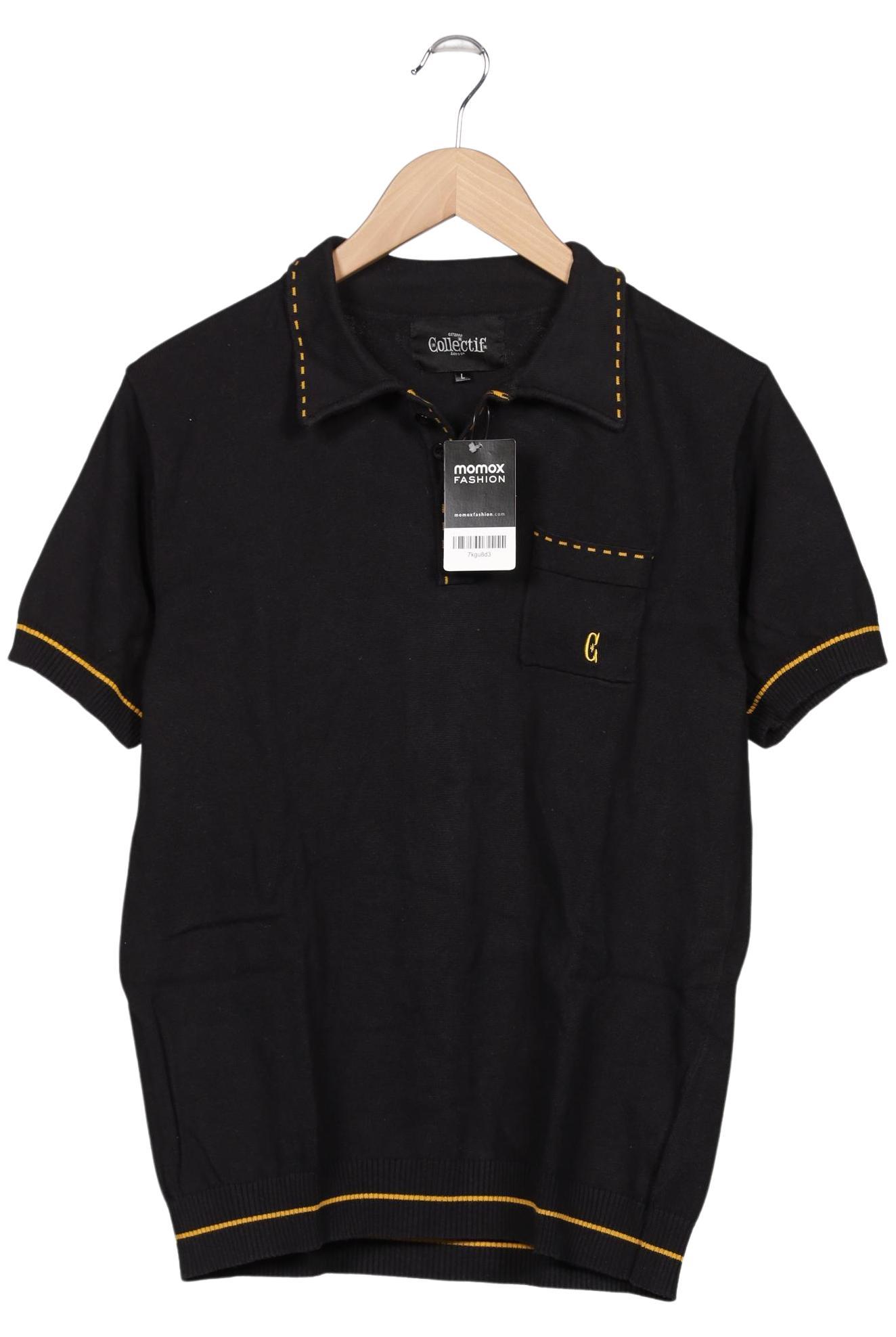 

Collectif Herren Poloshirt, schwarz, Gr. 52