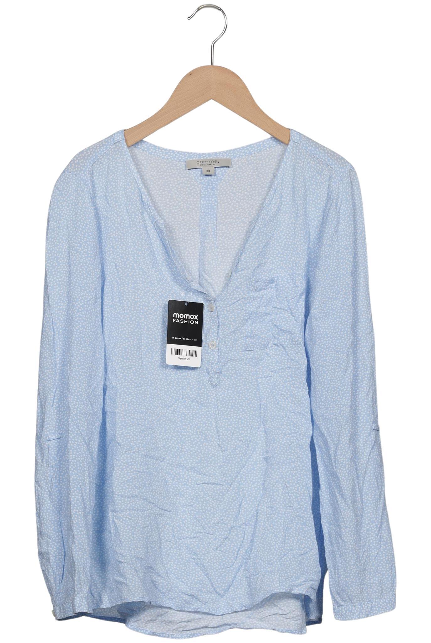 

Comma Damen Bluse, blau, Gr. 34