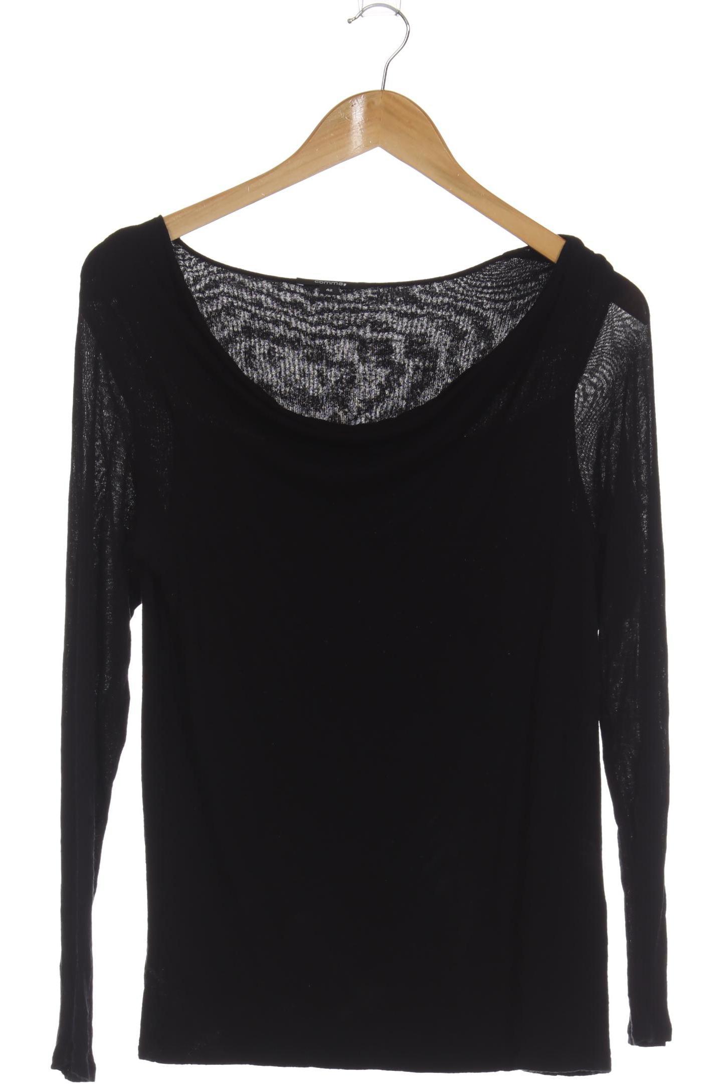 

Comma Damen Langarmshirt, schwarz, Gr. 42