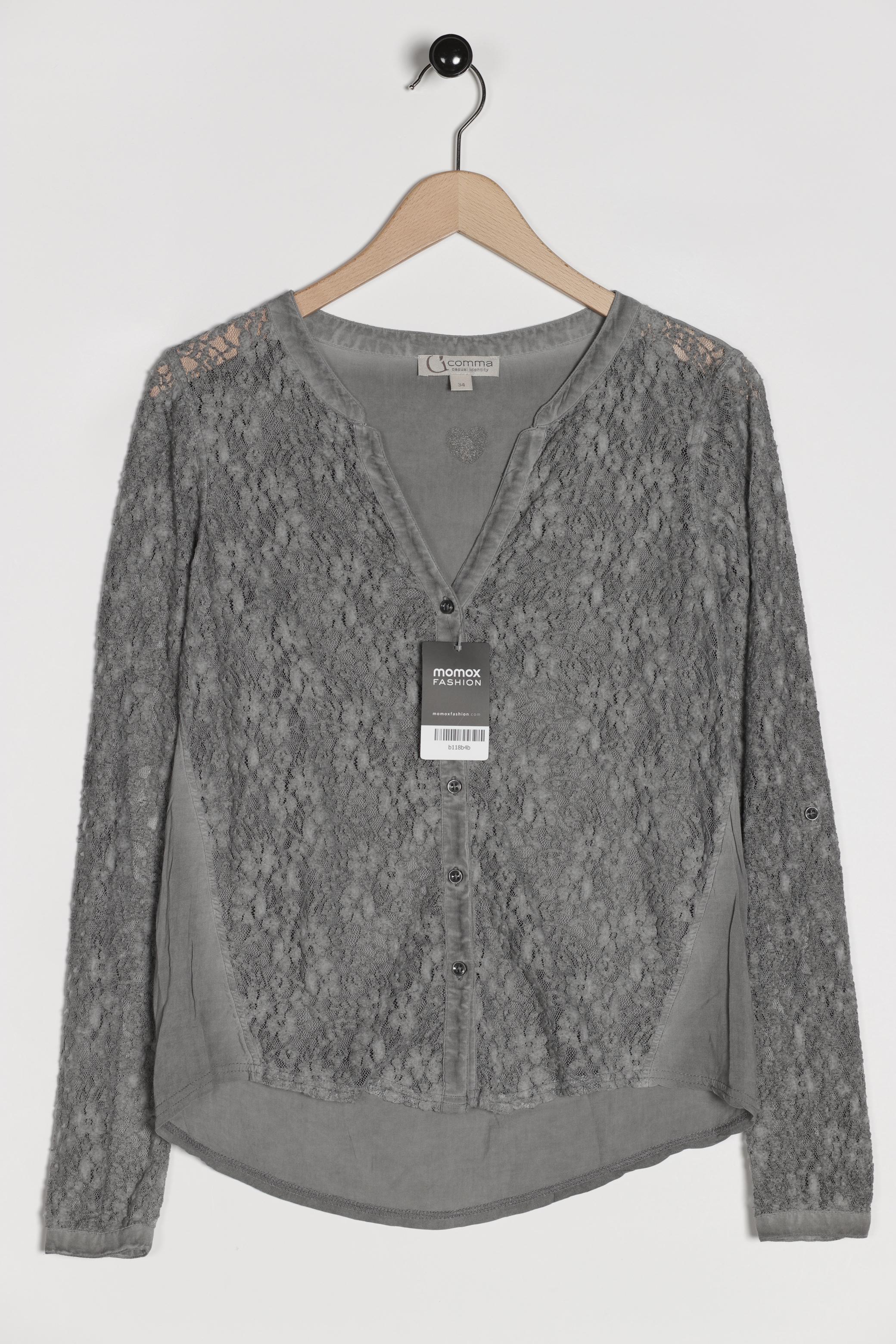 

Comma Damen Bluse, grau, Gr. 34