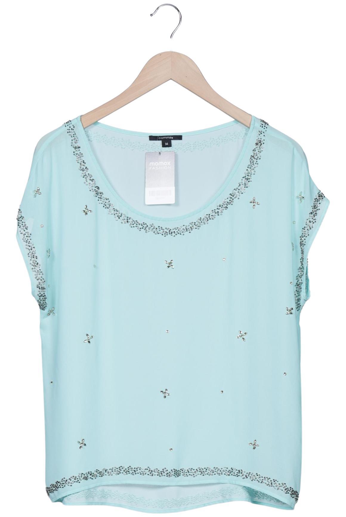 

Comma Damen Bluse, türkis, Gr. 34