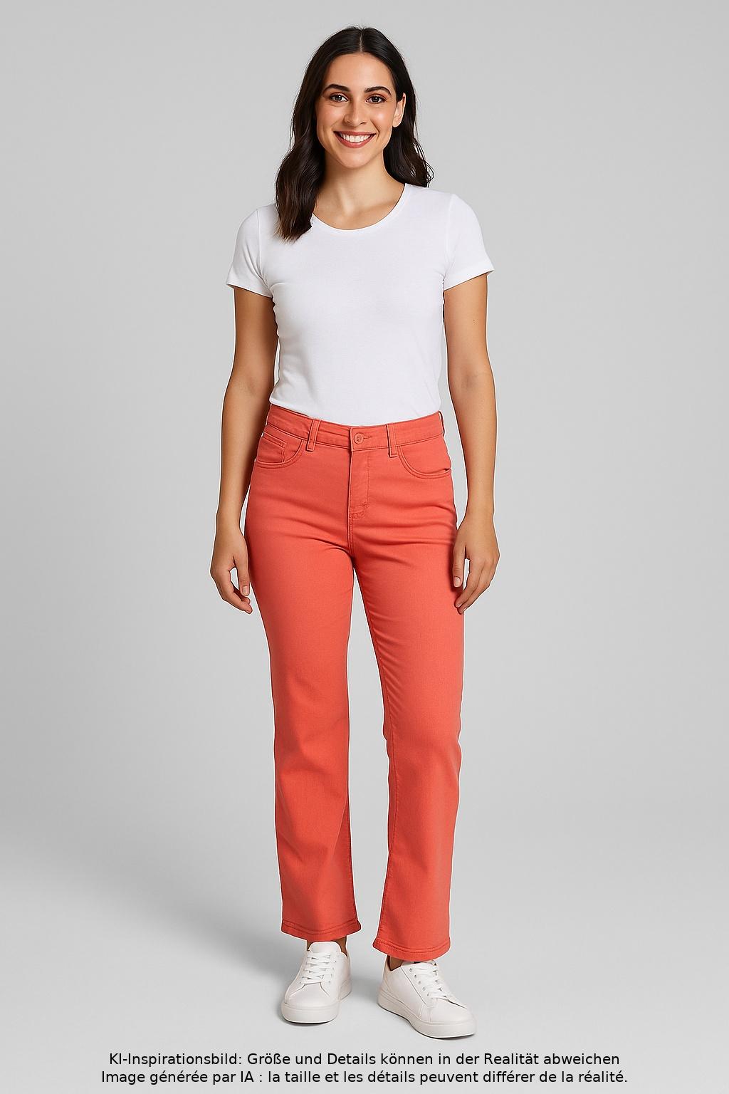 

Comma Damen Jeans, rot, Gr. 34