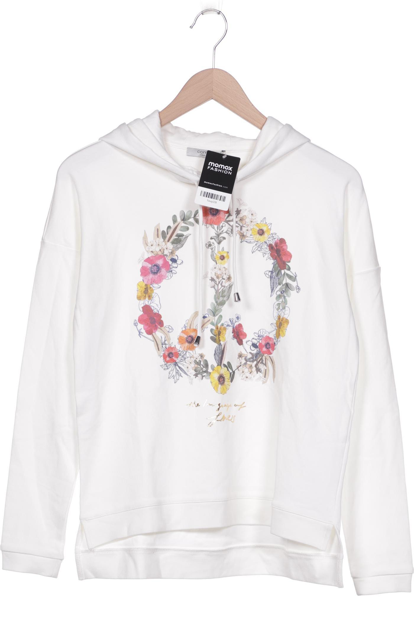 

Comma Damen Kapuzenpullover, weiß, Gr. 38