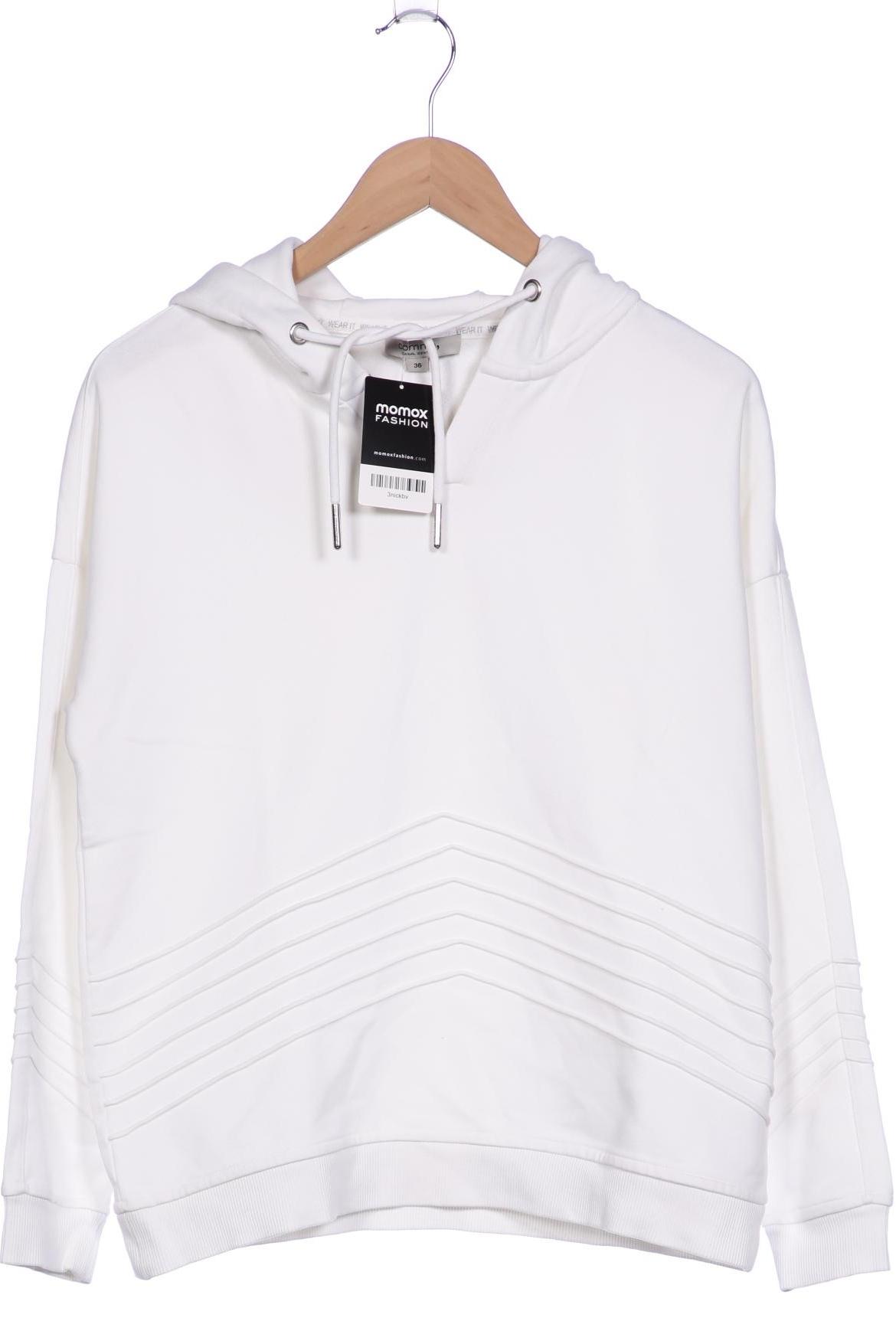 

Comma Damen Kapuzenpullover, weiß, Gr. 36