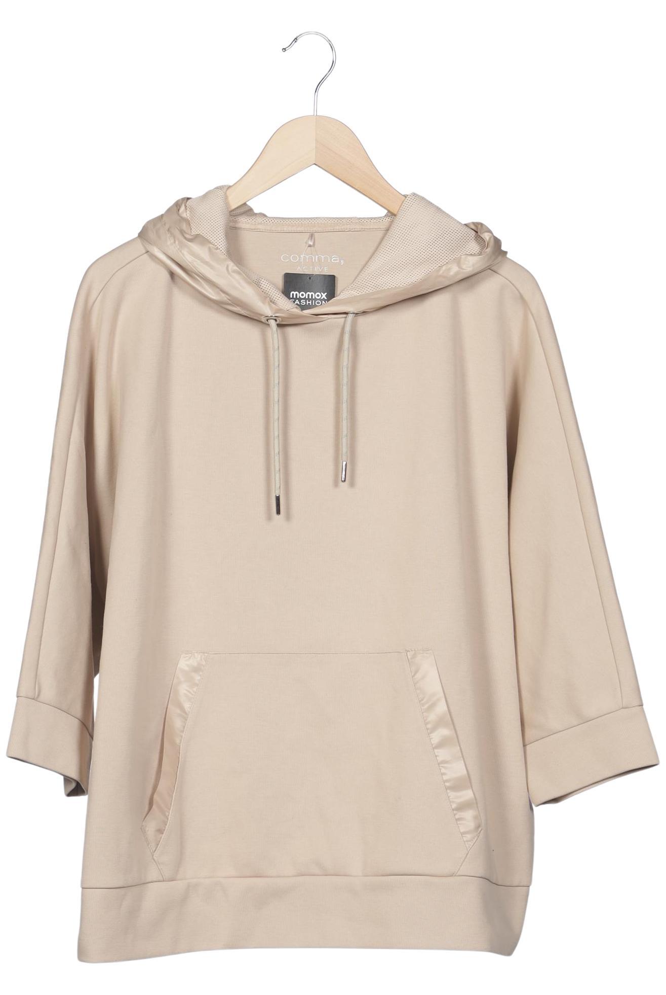 

Comma Damen Kapuzenpullover, beige, Gr. 44