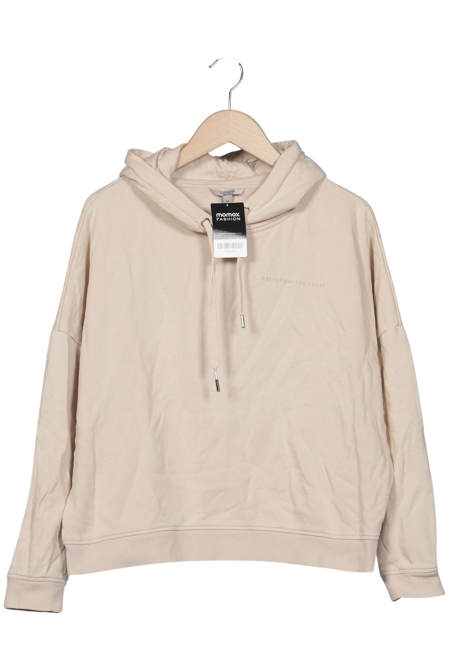 

Comma Damen Kapuzenpullover, beige, Gr. 38
