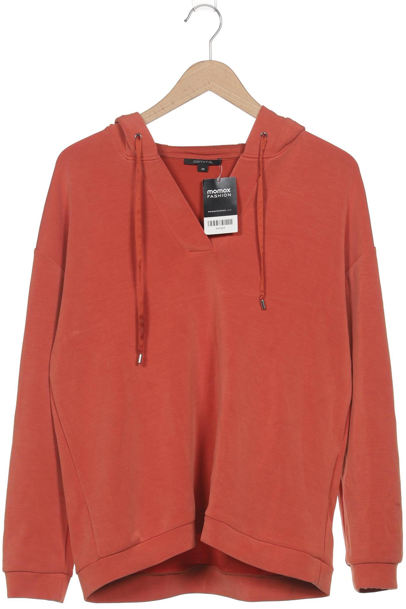 

Comma Damen Kapuzenpullover, orange, Gr. 38