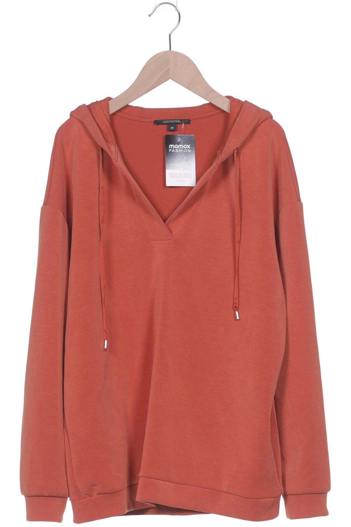 

Comma Damen Kapuzenpullover, orange, Gr. 36