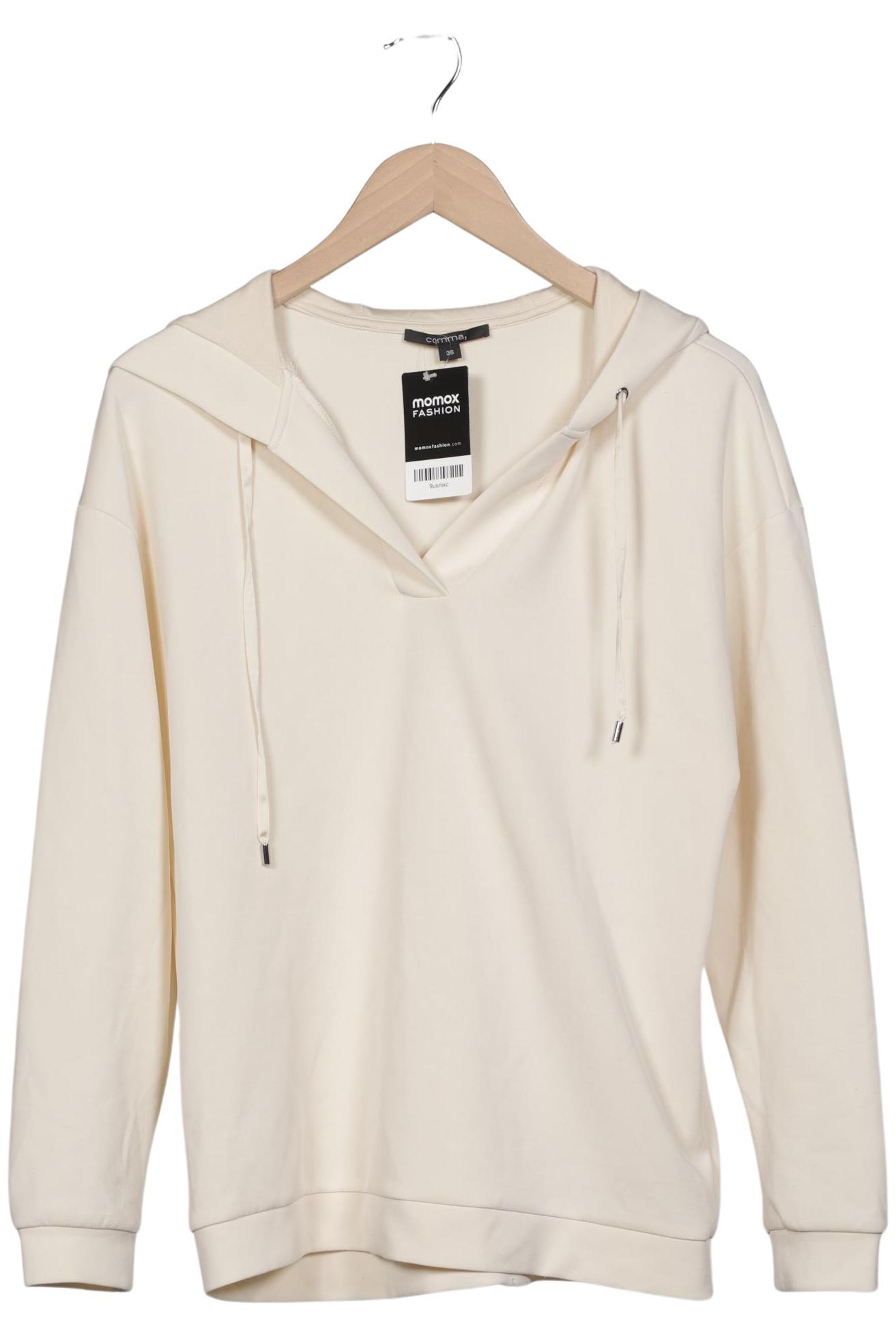 

Comma Damen Kapuzenpullover, cremeweiß, Gr. 36