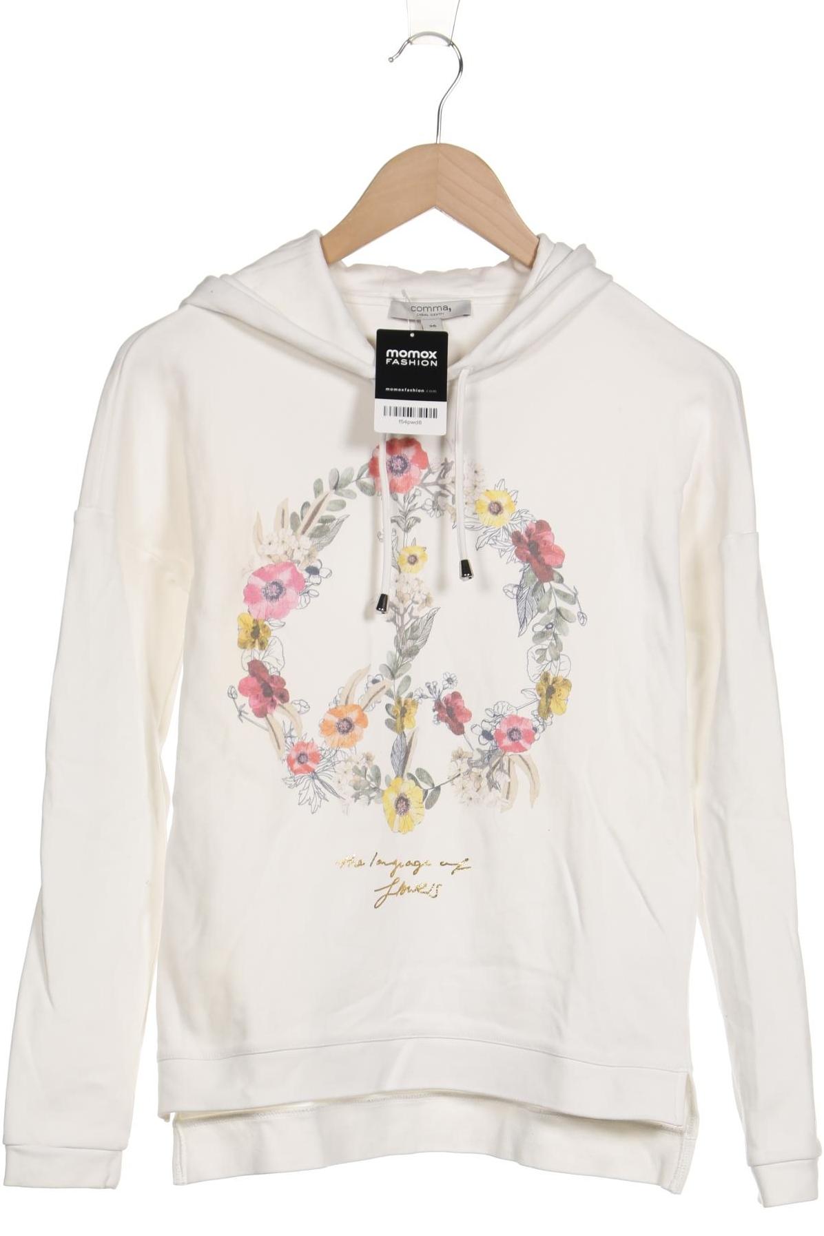 

Comma Damen Kapuzenpullover, weiß, Gr. 36