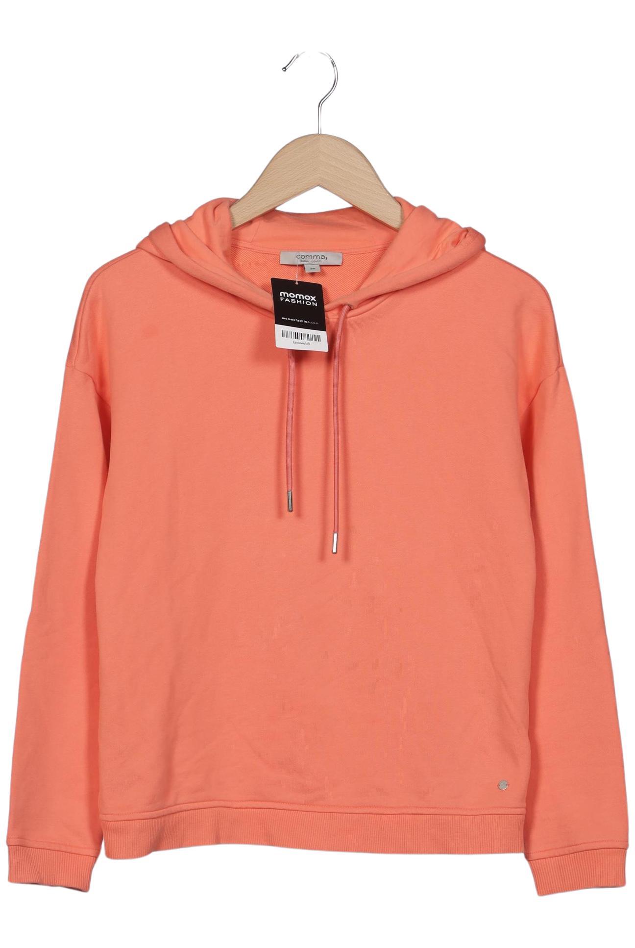 

Comma Damen Kapuzenpullover, orange, Gr. 36