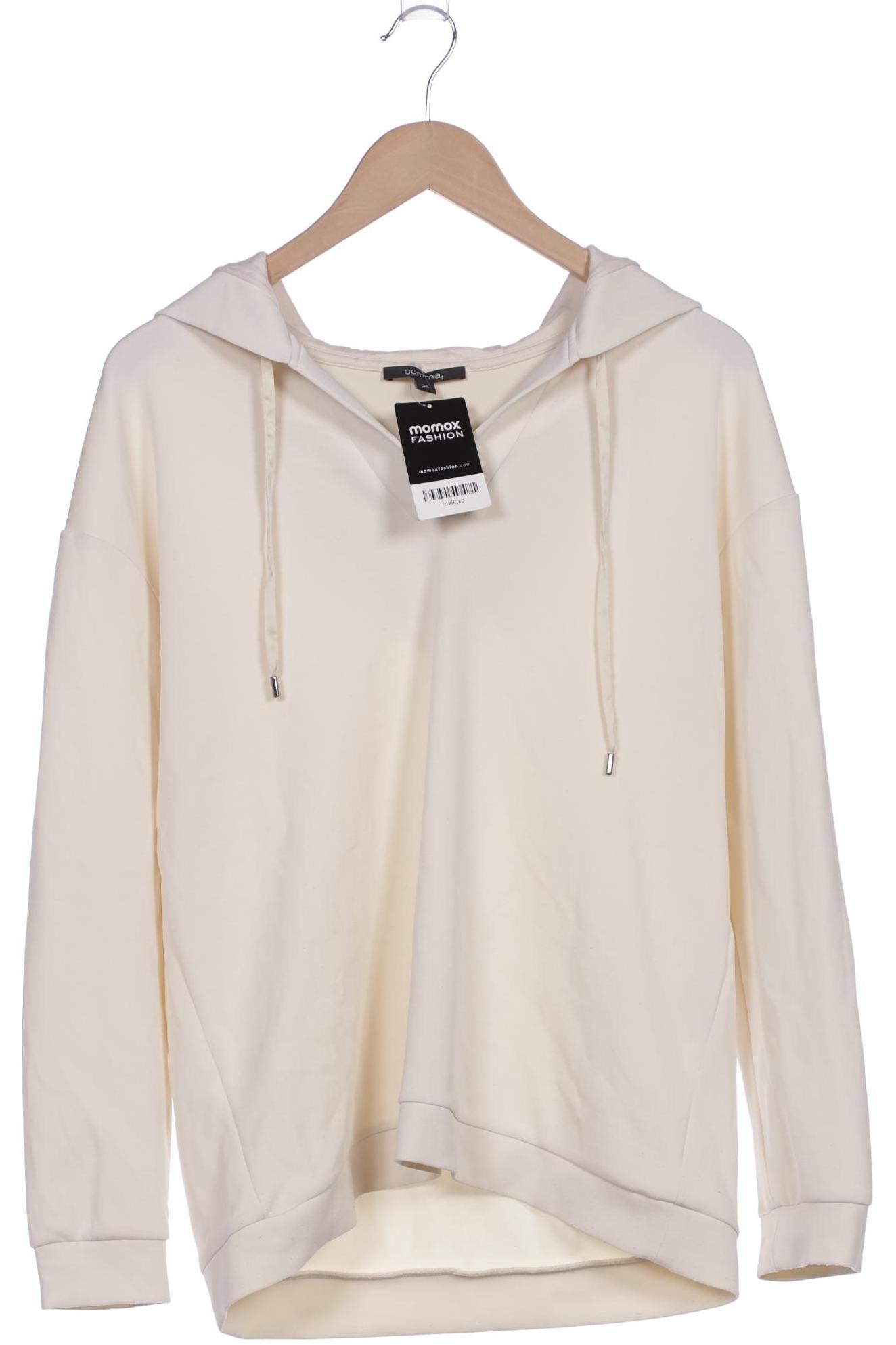 

Comma Damen Kapuzenpullover, cremeweiß, Gr. 38