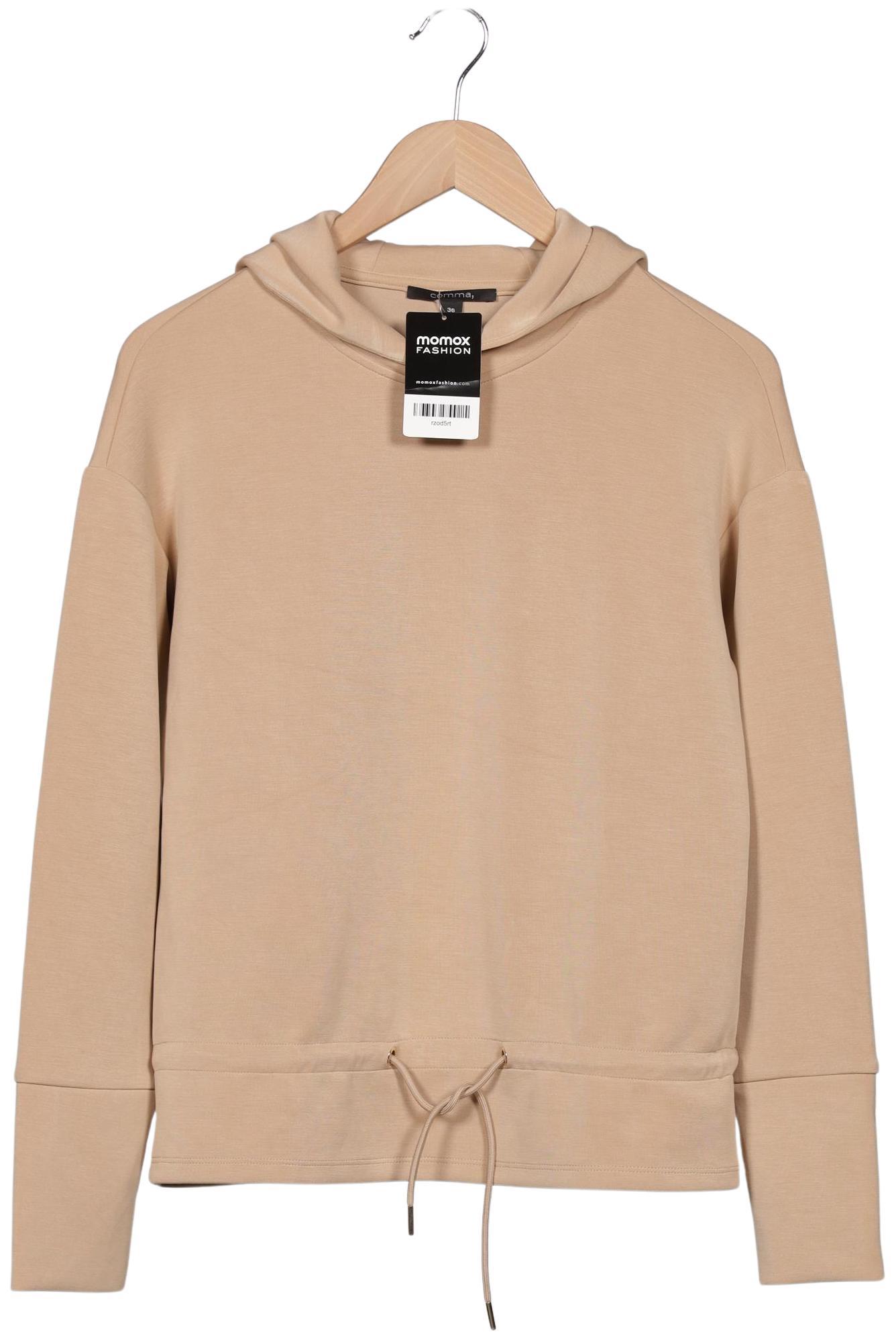 

Comma Damen Kapuzenpullover, beige, Gr. 36