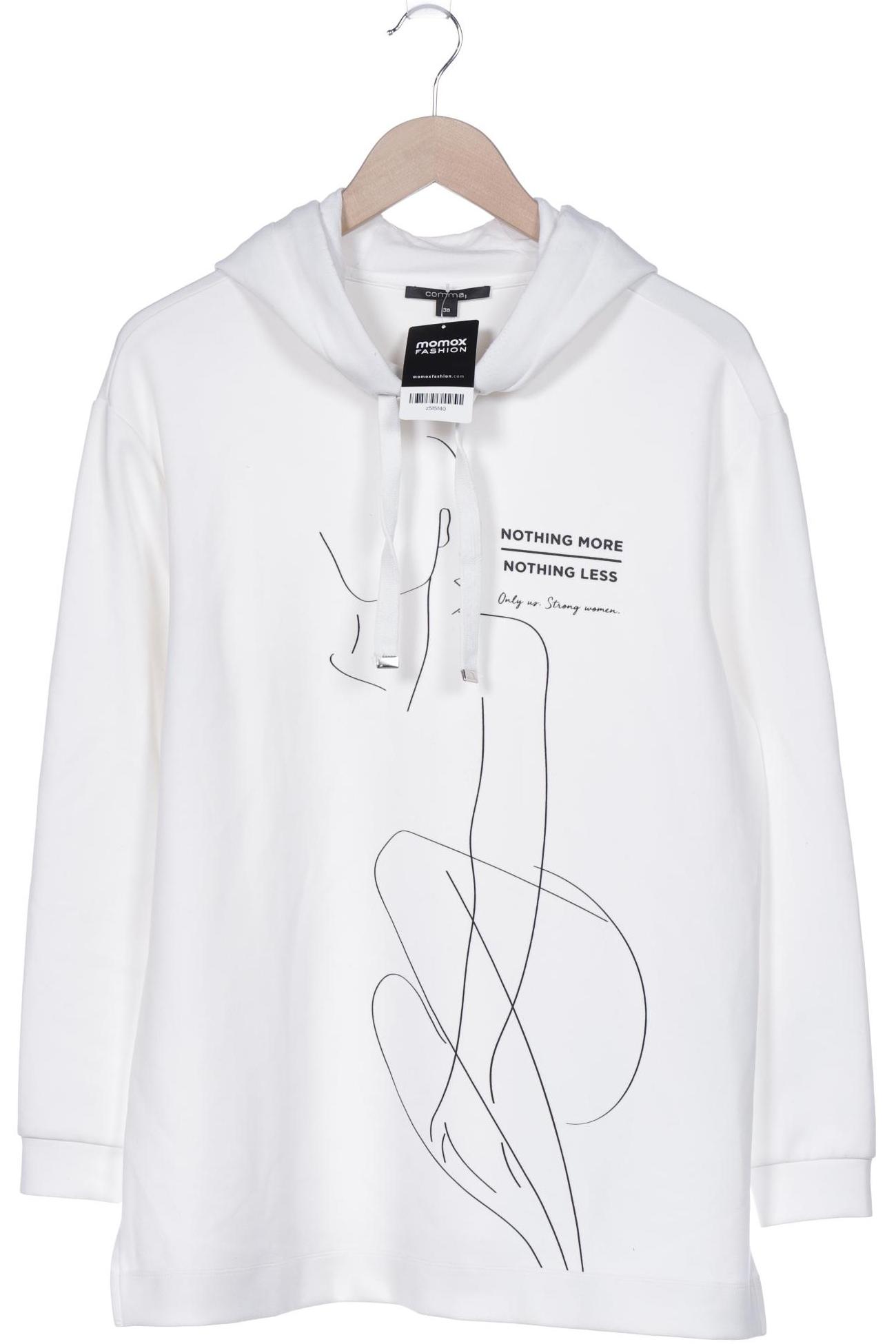 

Comma Damen Kapuzenpullover, weiß, Gr. 38