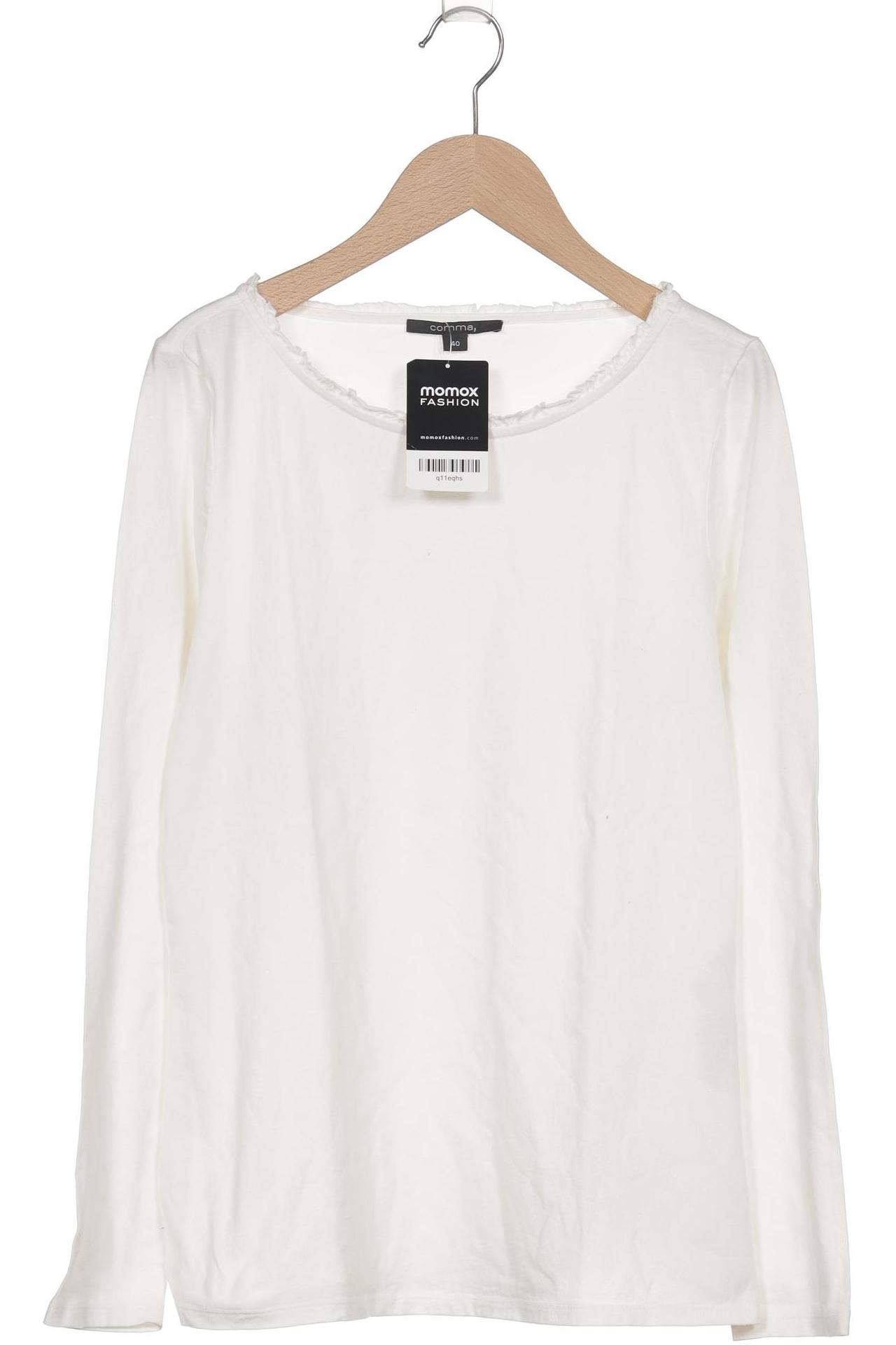 

Comma Damen Langarmshirt, weiß, Gr. 40