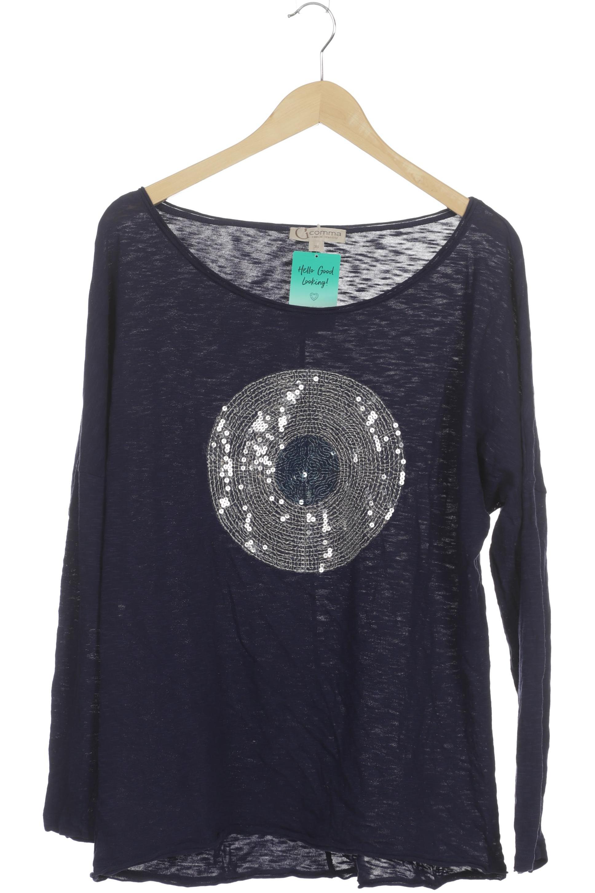 

Comma Damen Langarmshirt, blau, Gr. 36