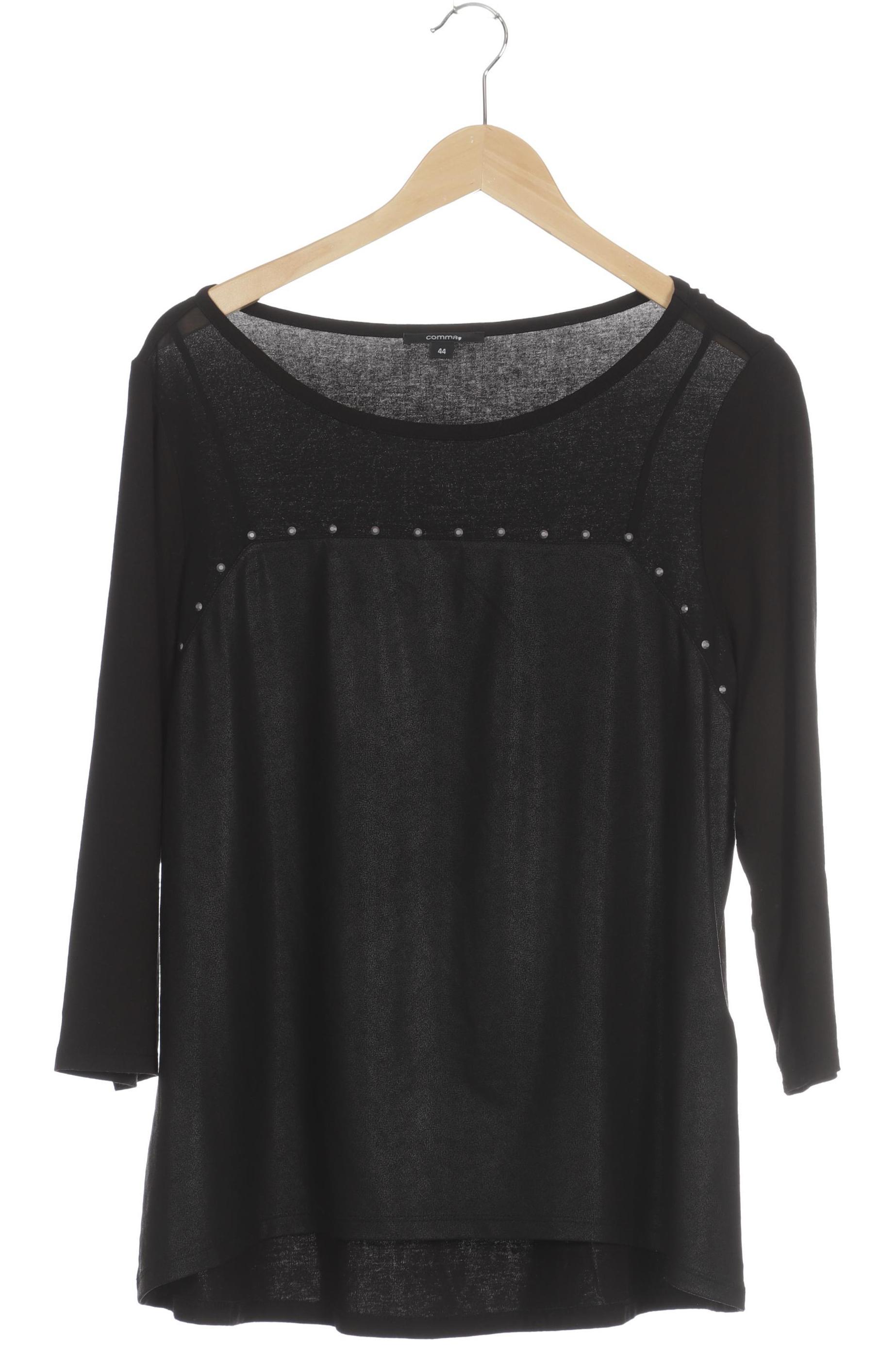 

Comma Damen Langarmshirt, schwarz, Gr. 44