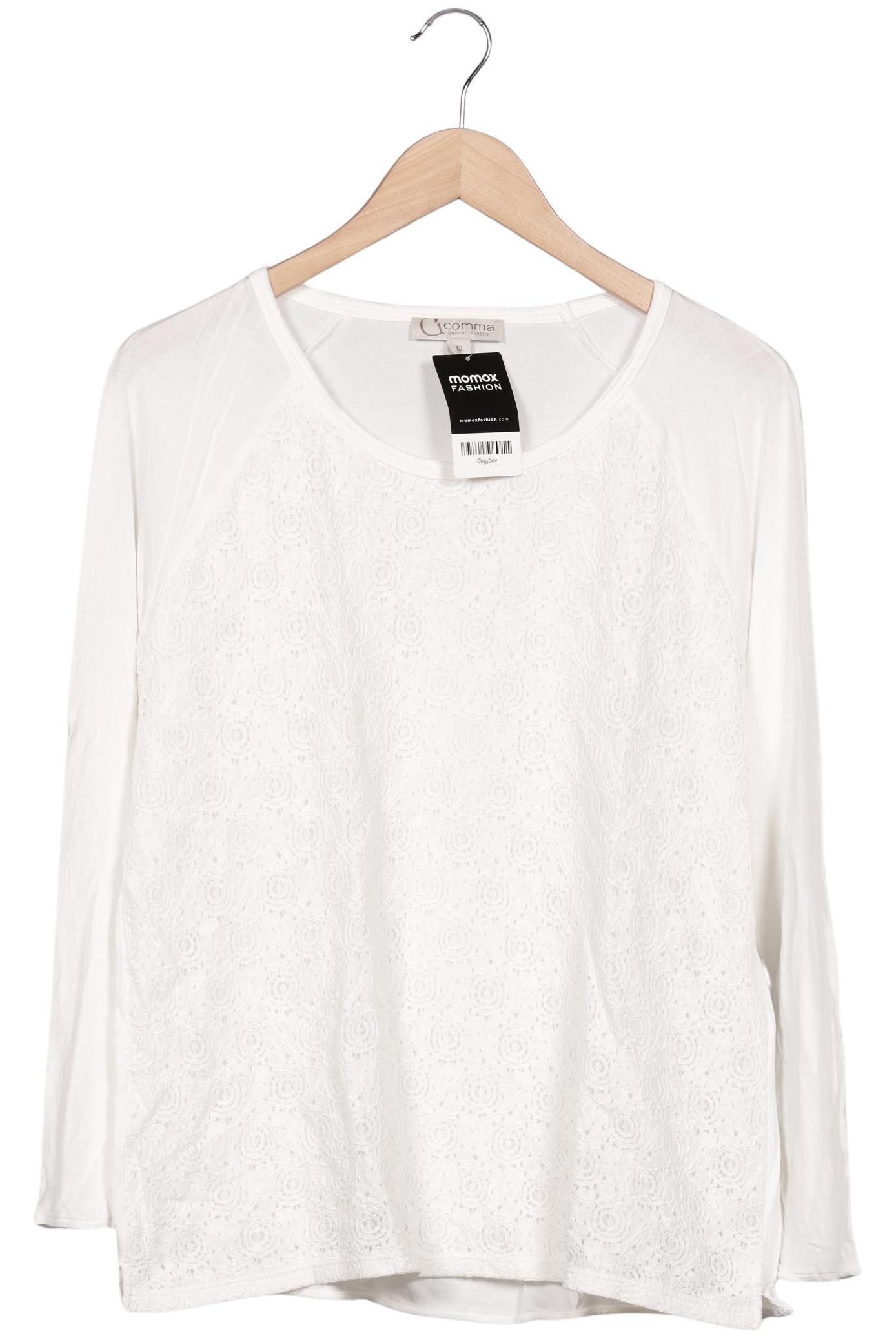 

Comma Damen Langarmshirt, weiß, Gr. 42