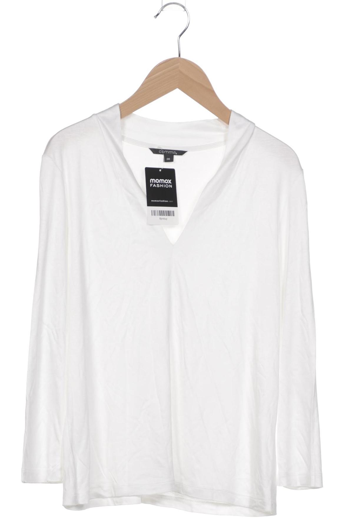 

Comma Damen Langarmshirt, weiß, Gr. 36