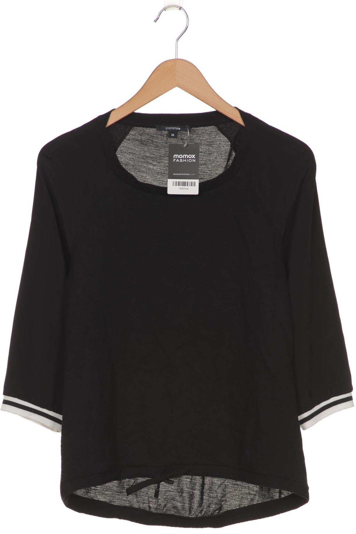 

Comma Damen Langarmshirt, schwarz, Gr. 36