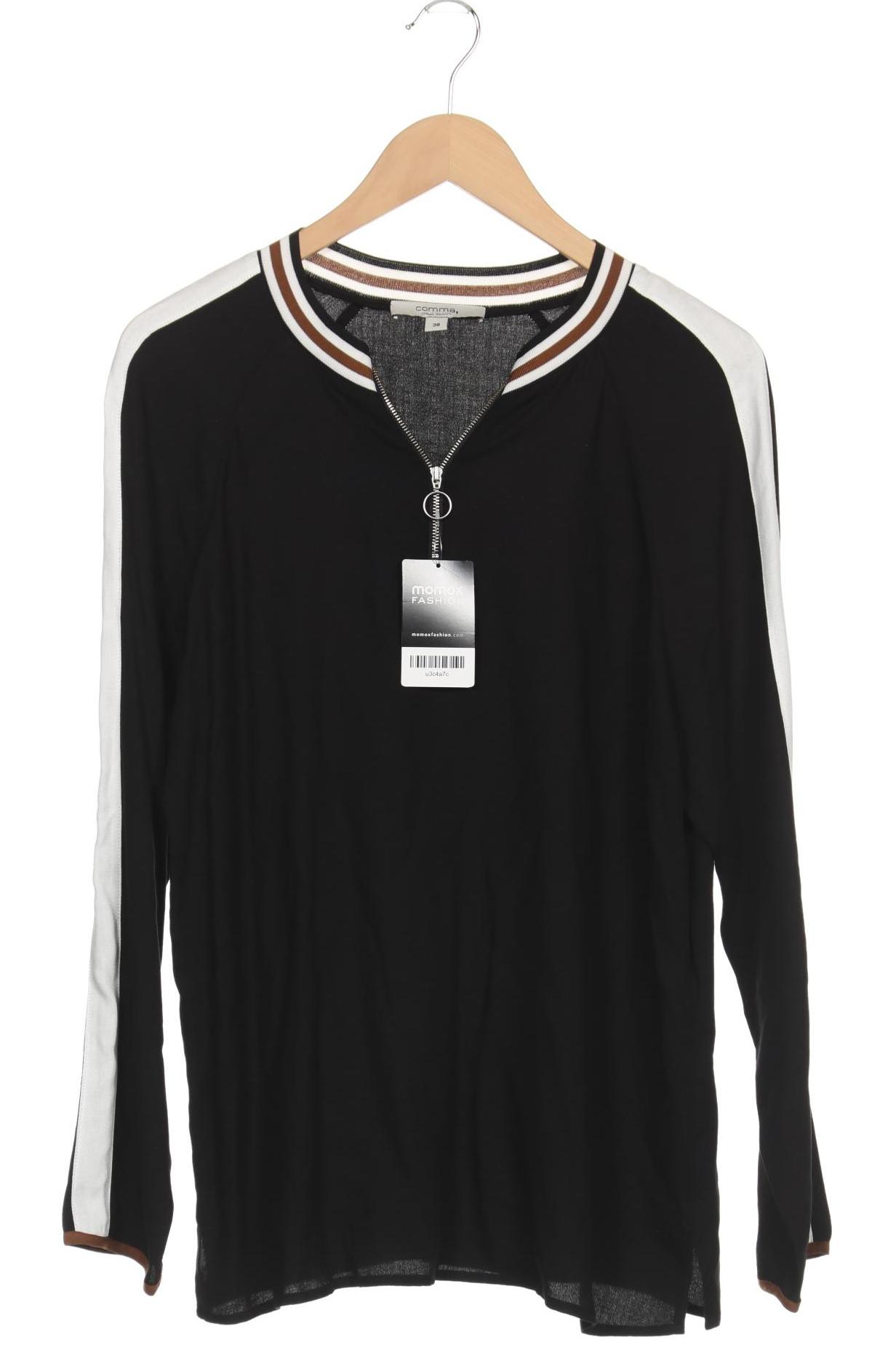 

Comma Damen Langarmshirt, schwarz, Gr. 38