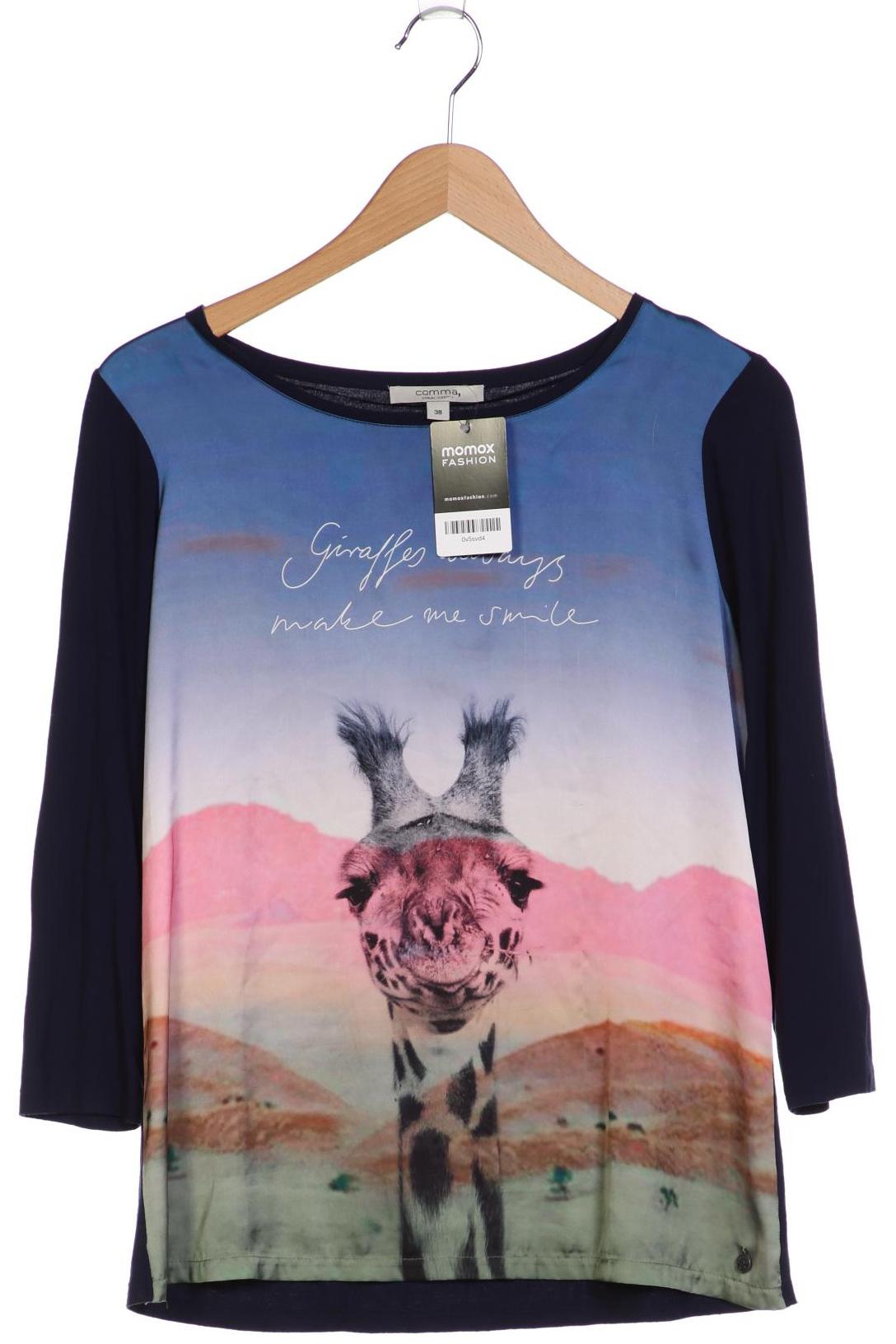 

Comma Damen Langarmshirt, blau, Gr. 38